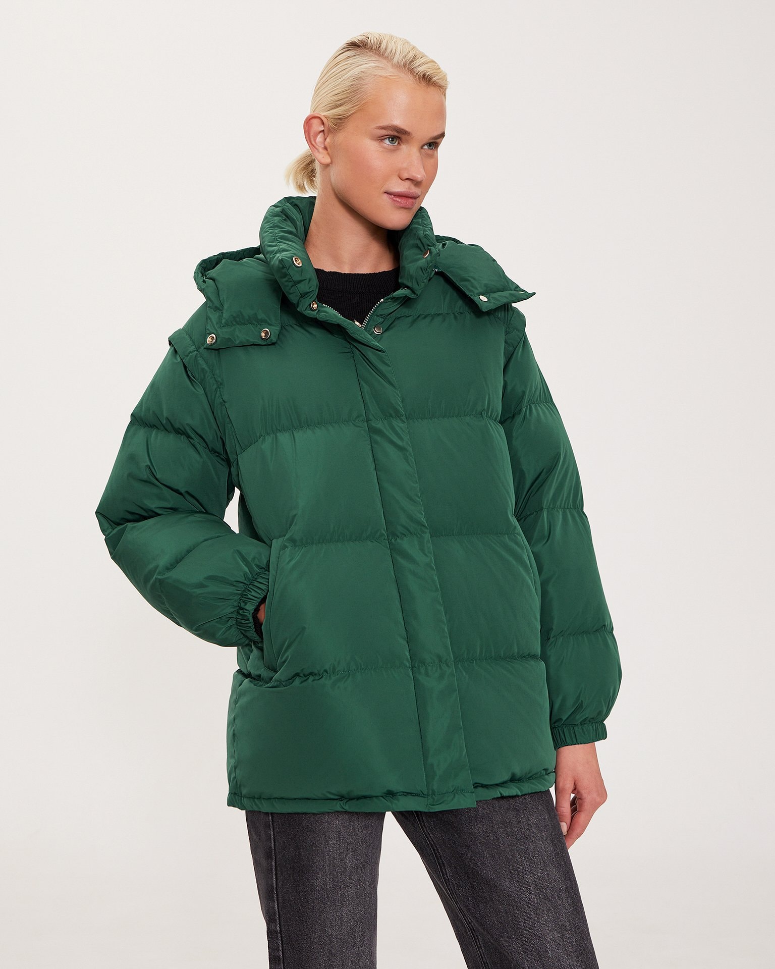 Green Down Jacket, Green