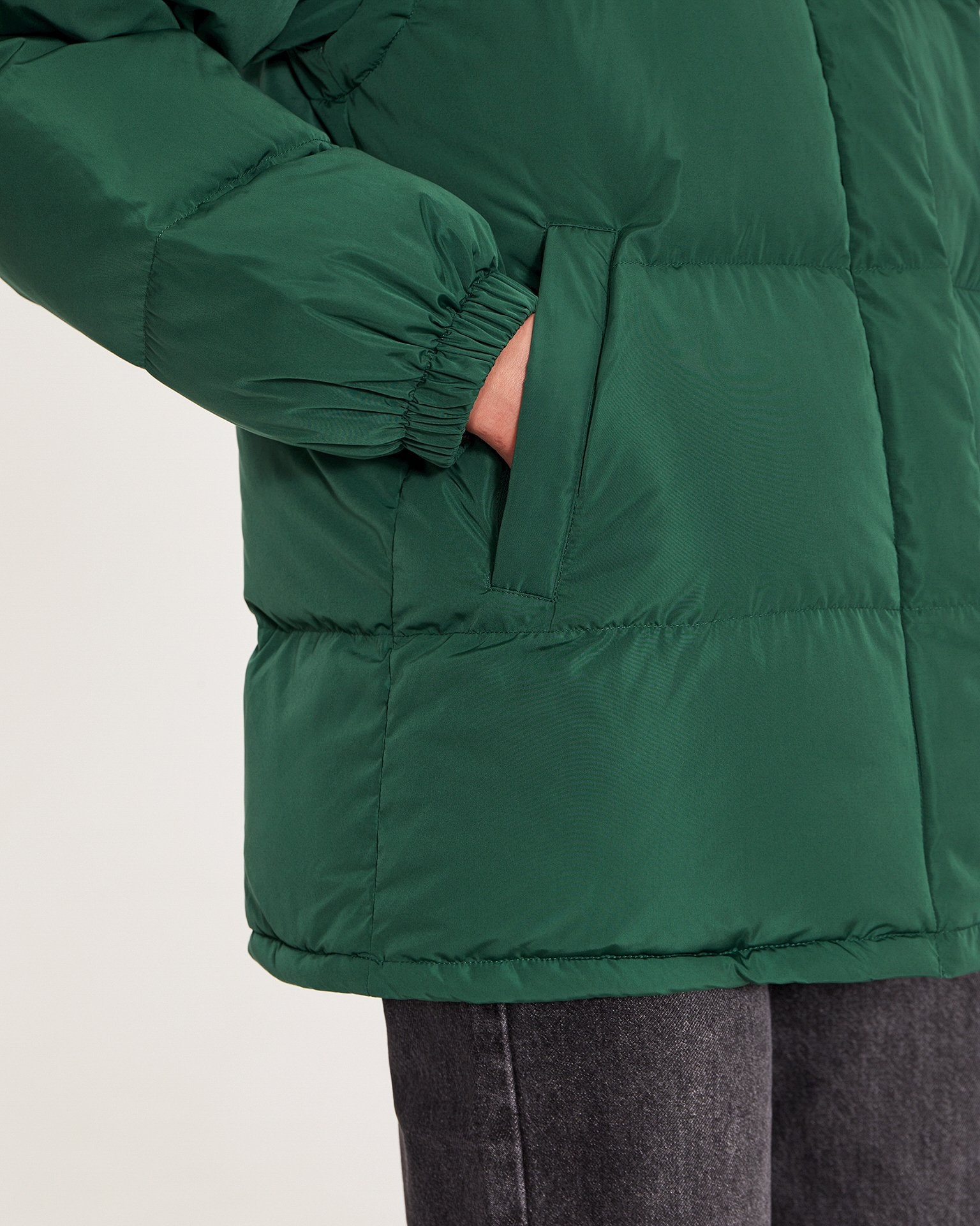 Green Down Jacket, Green — photo 7
