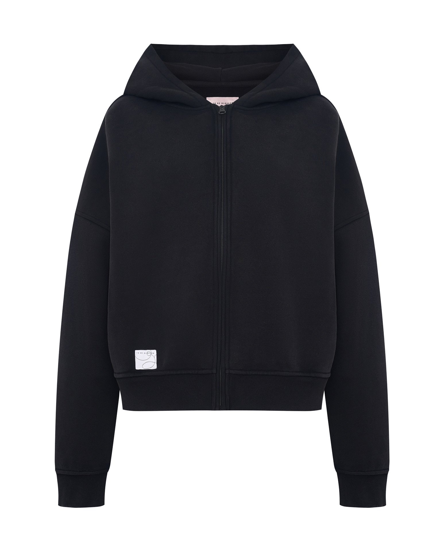 Zip-up hoodie, Black