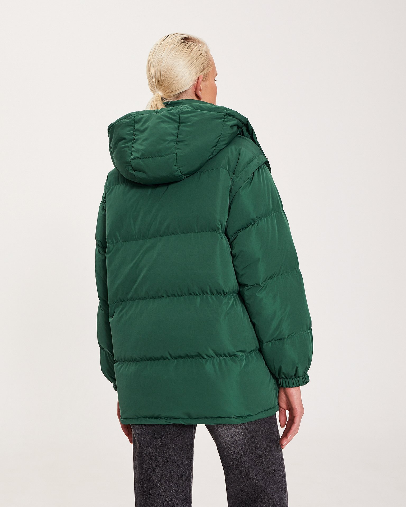 Green Down Jacket, Green — photo 5