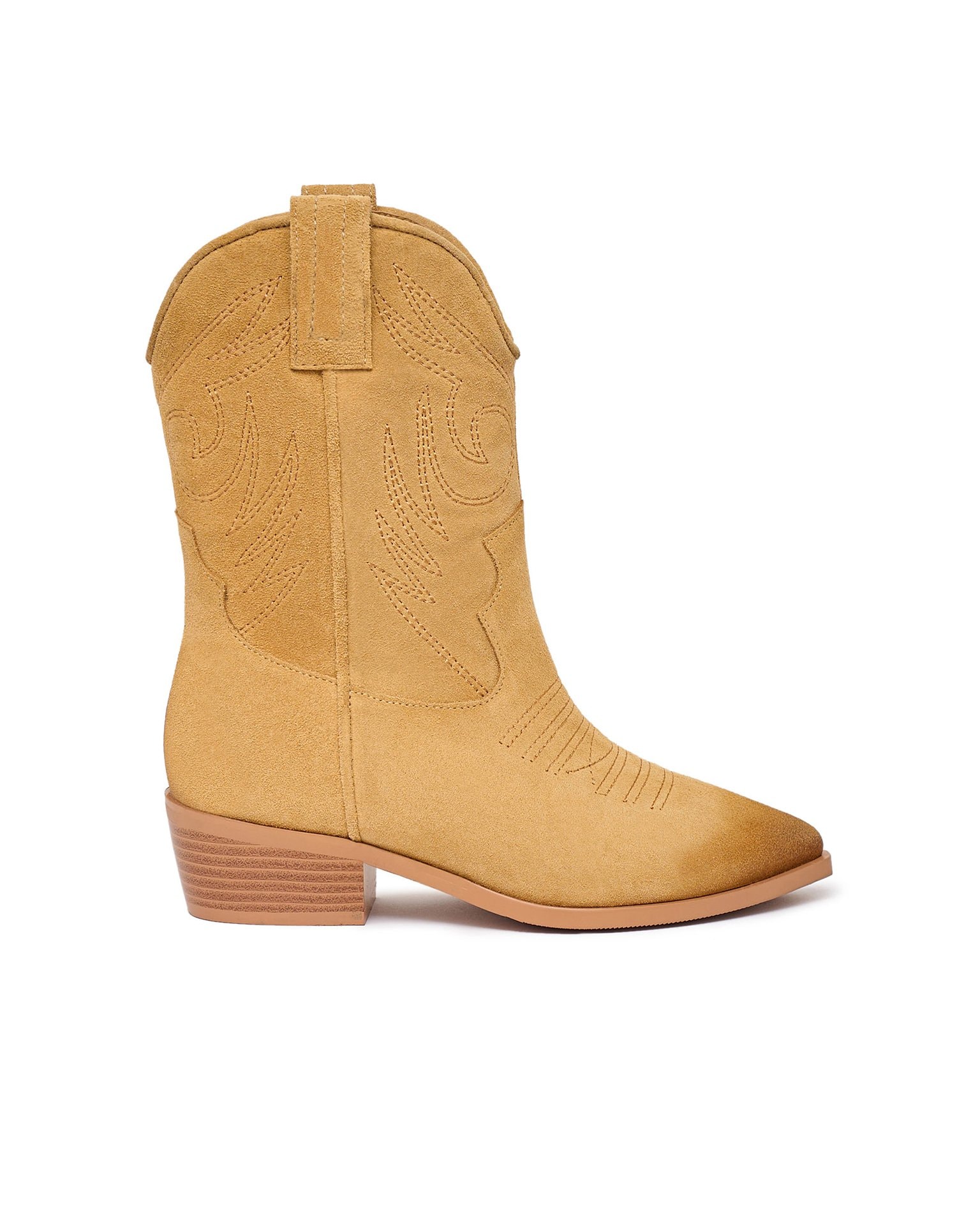 Suede Cossack boots, Sand — photo 5