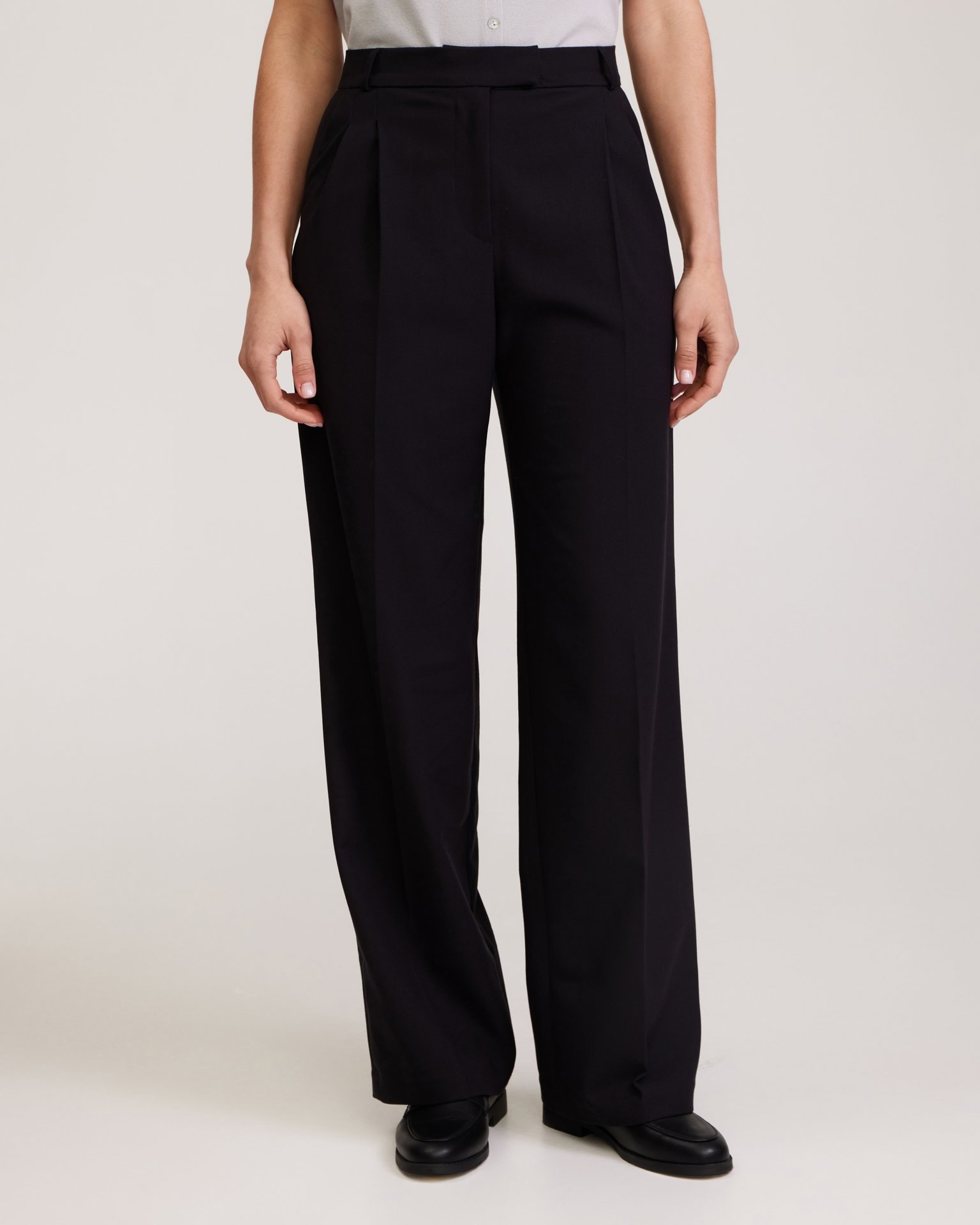 Classic black trousers, Black — photo 3