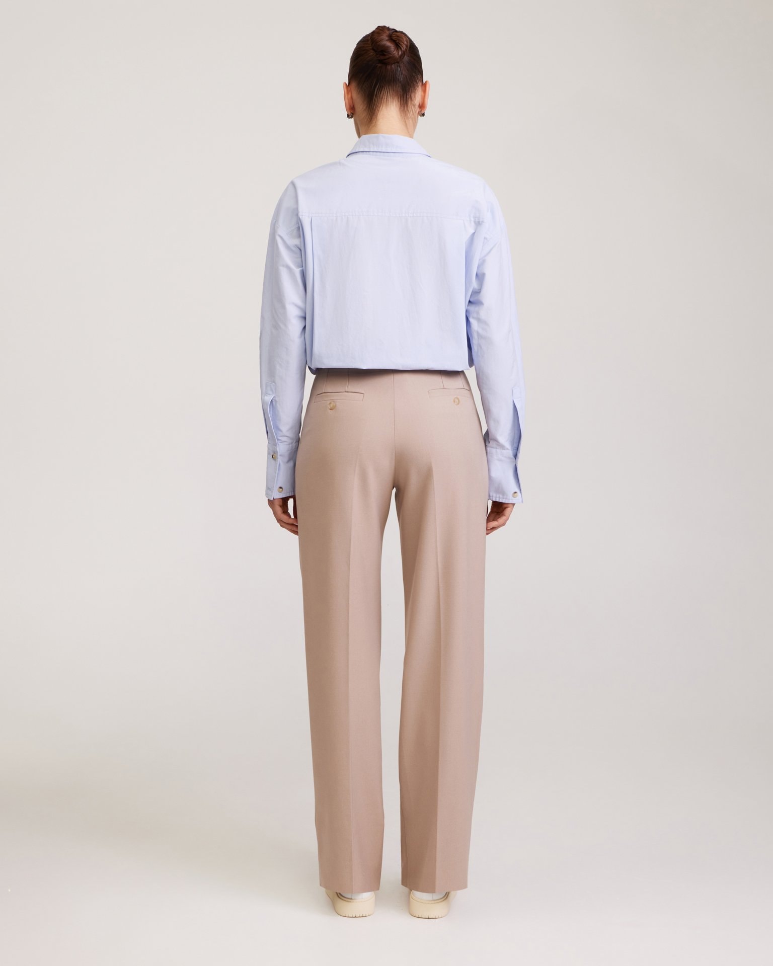 Beige classic trousers, Beige — photo 3