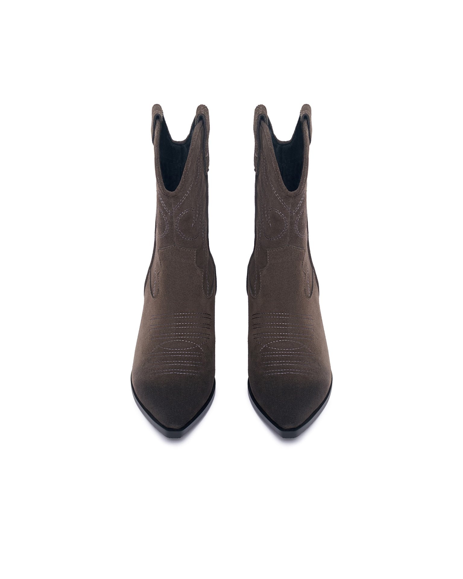 Suede Cossack boots, Grey-Brown — photo 3
