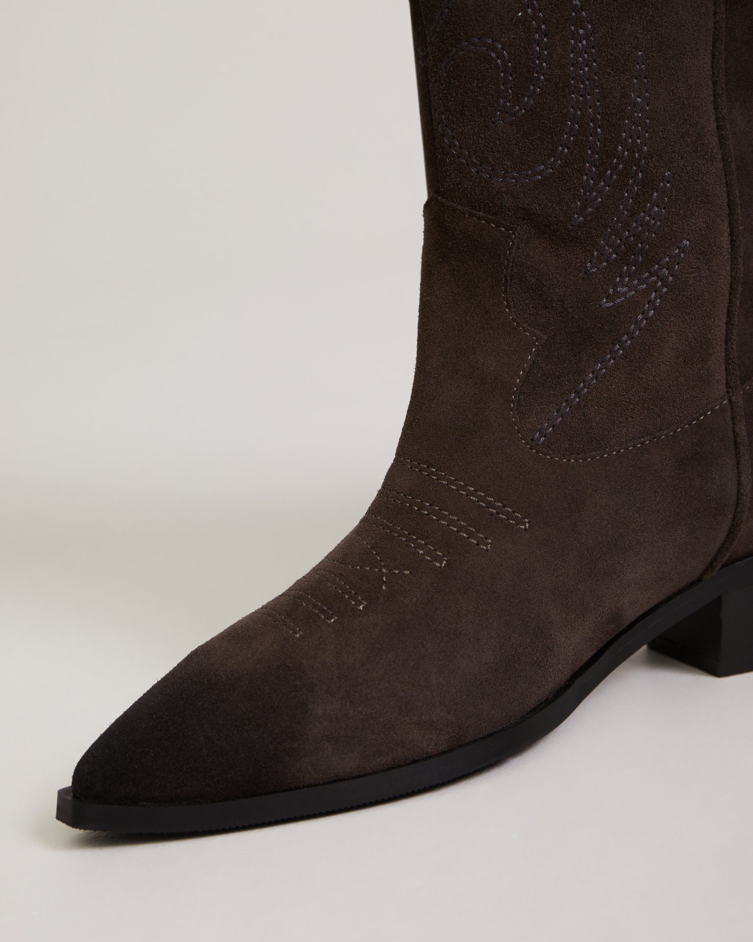 Suede Cossack boots, Grey-Brown — photo 8