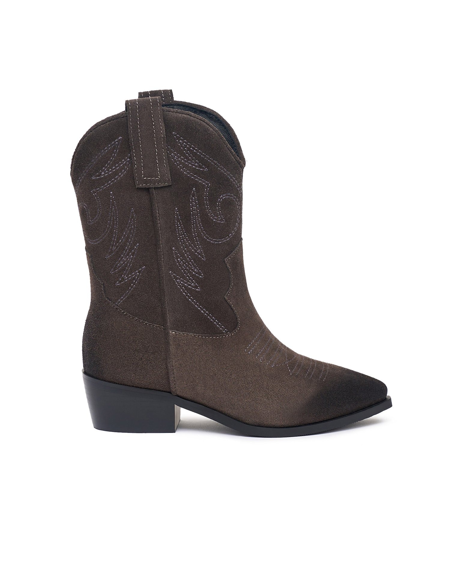 Suede Cossack boots, Grey-Brown — photo 2