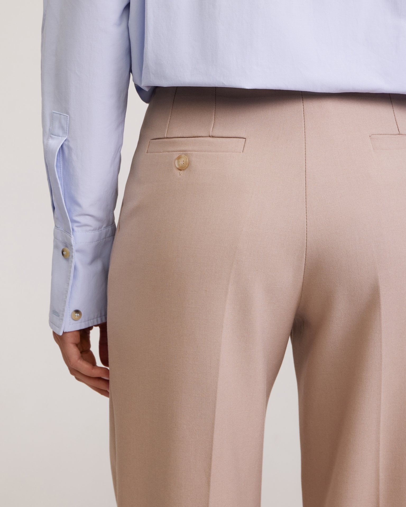 Beige classic trousers, Beige — photo 6