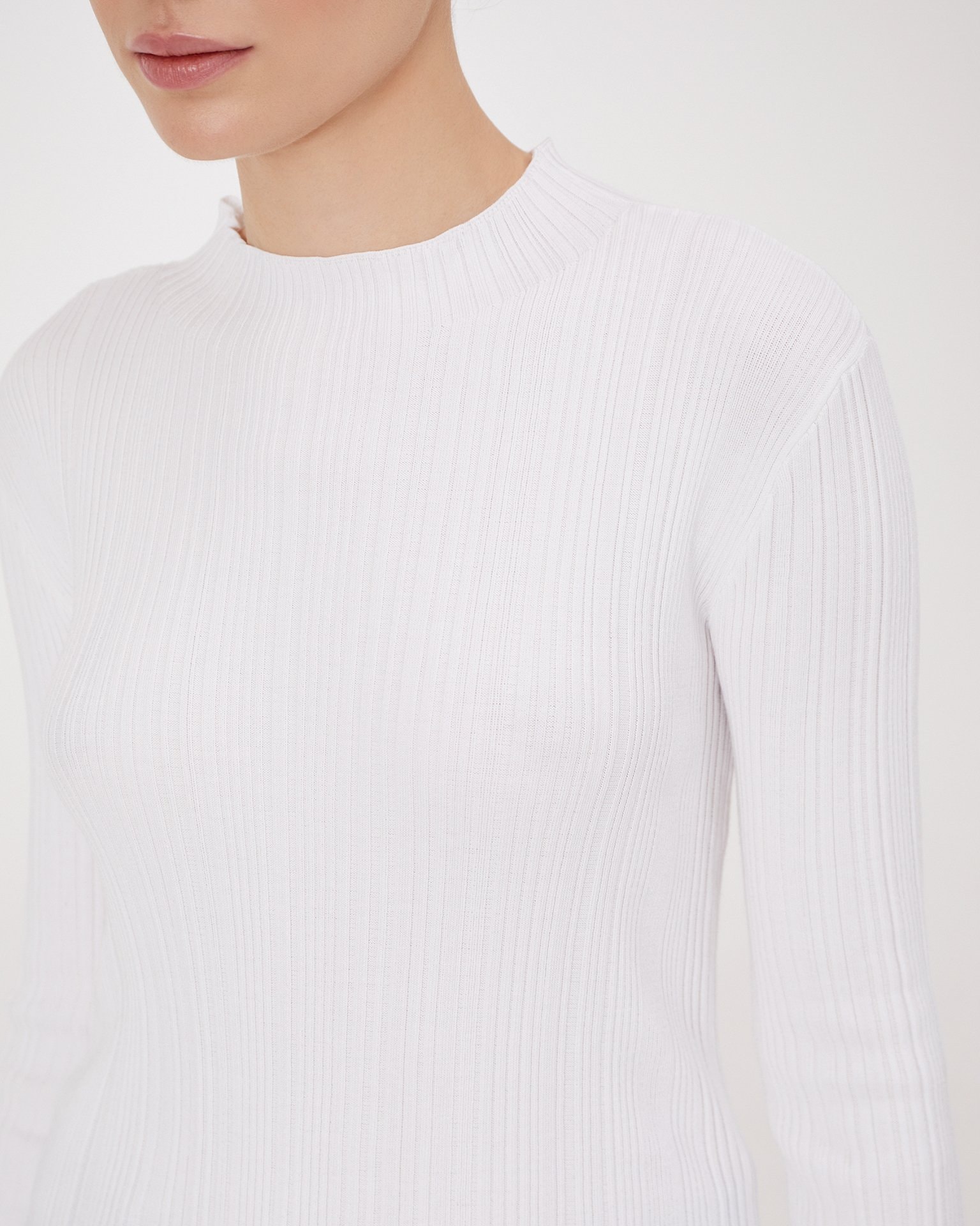 Fitted white jumper, White — photo 8