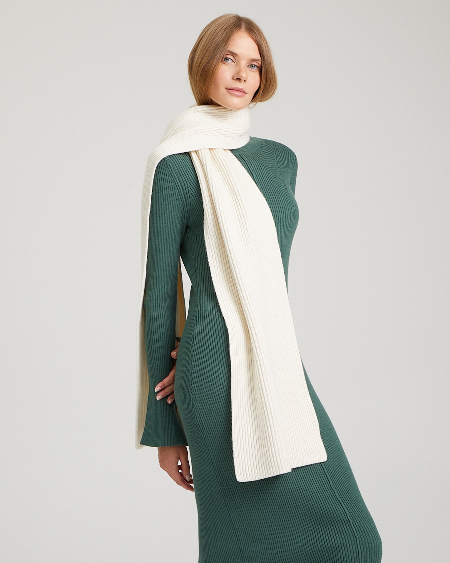 Wide scarf, Milky. — photo 3