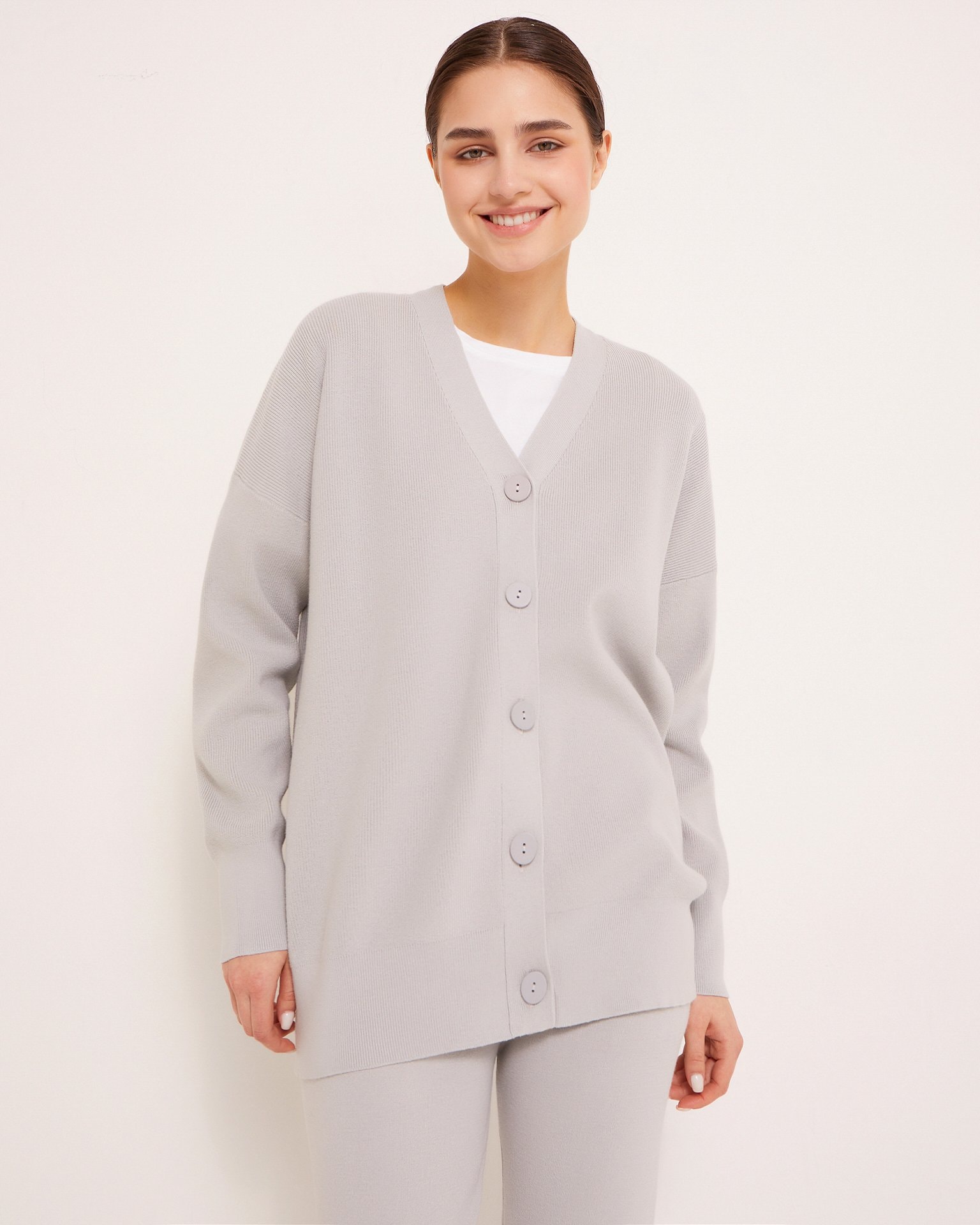 A set with a cardigan, Grey — photo 2
