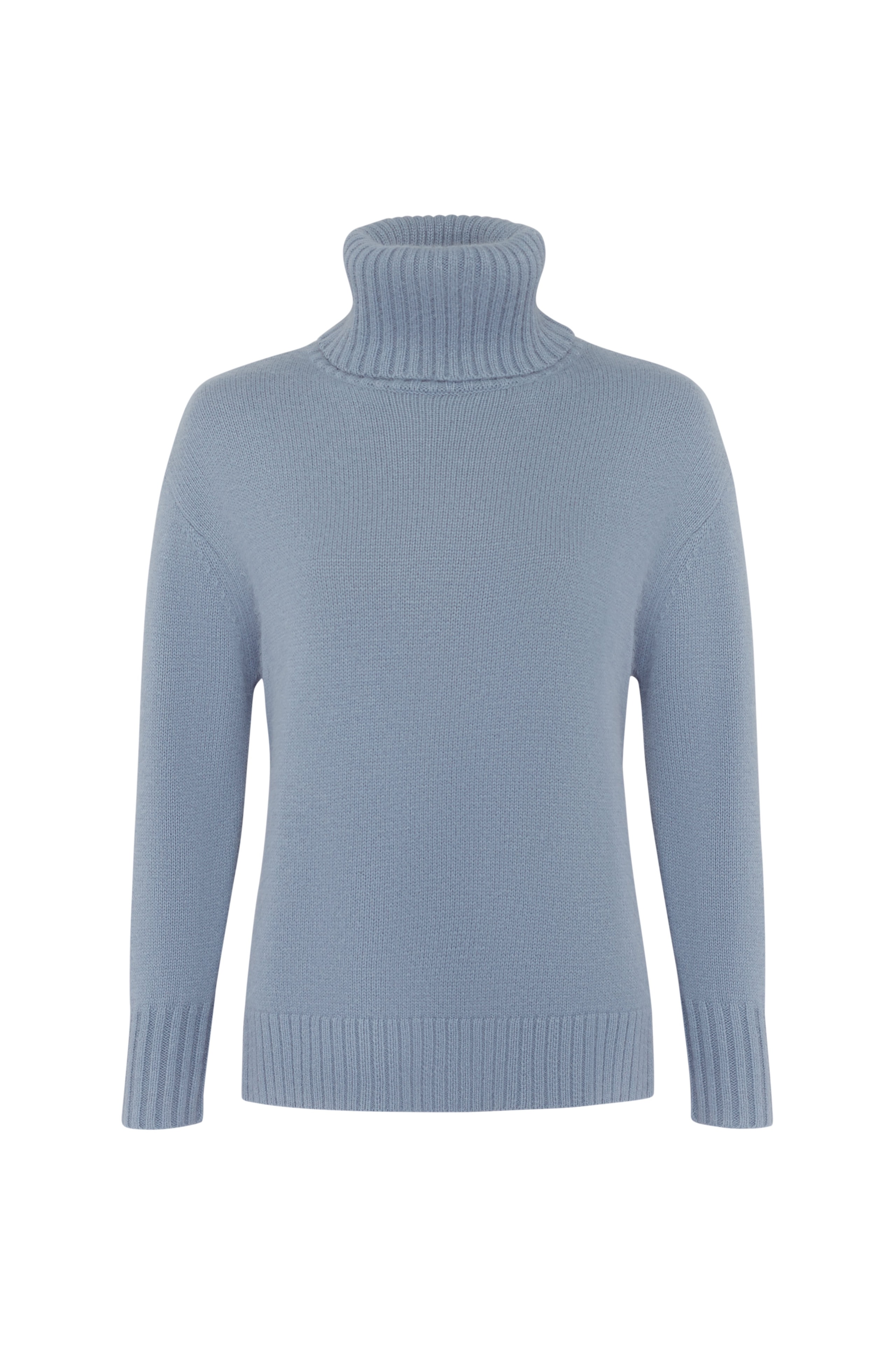 Sweater with side slits, Sky Blue — photo 6