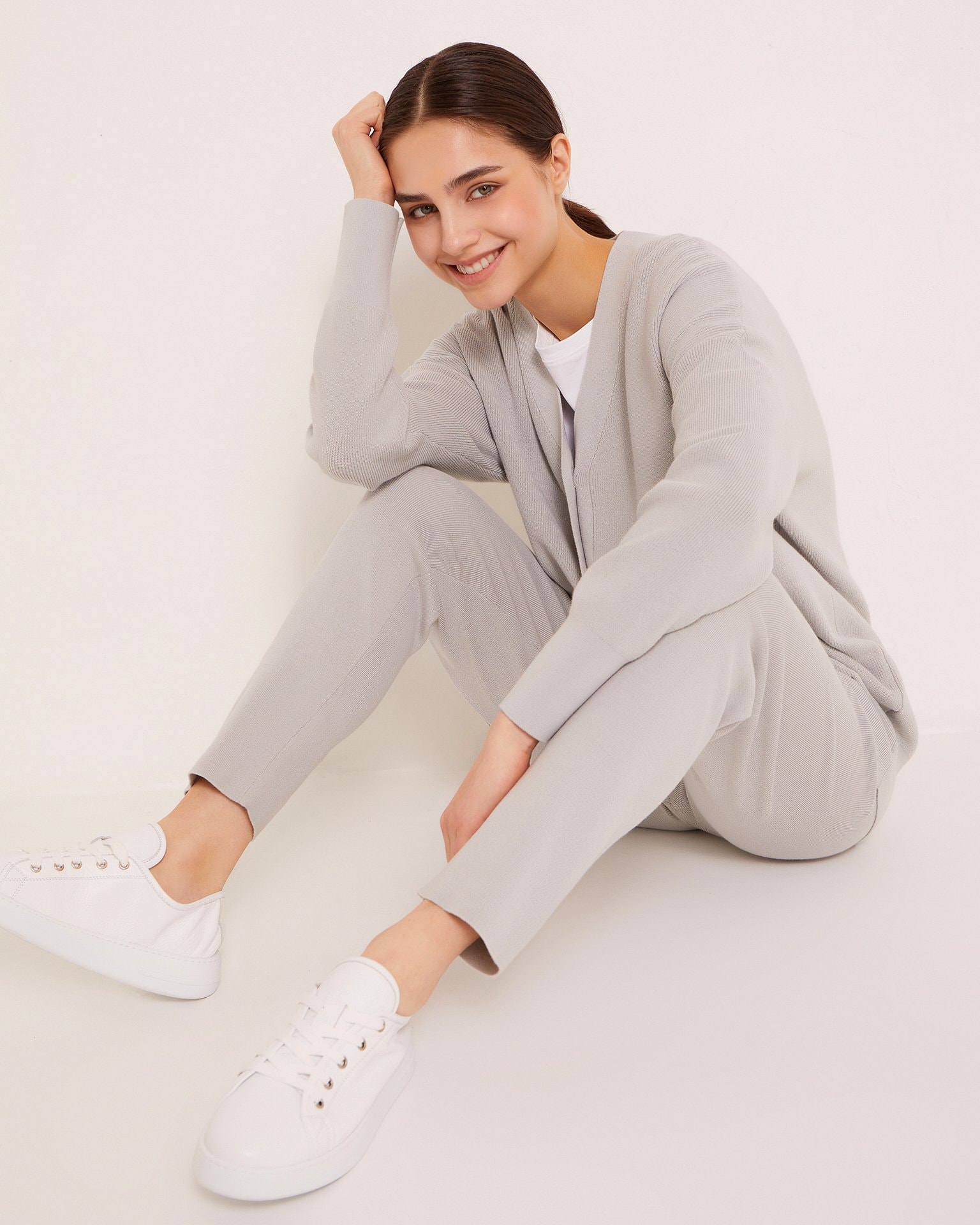 A set with a cardigan, Grey — photo 4