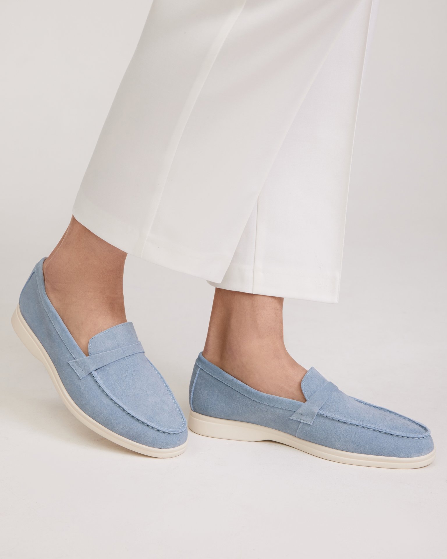 Blue loafers, Sky Blue — photo 7