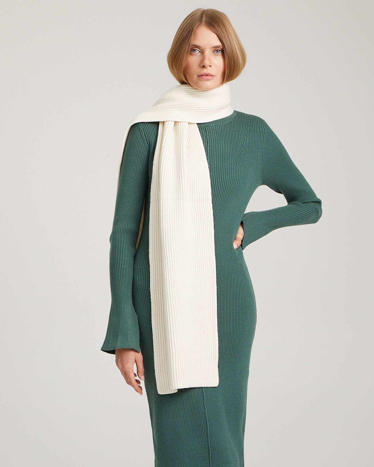 Wide scarf, Milky. — photo 2
