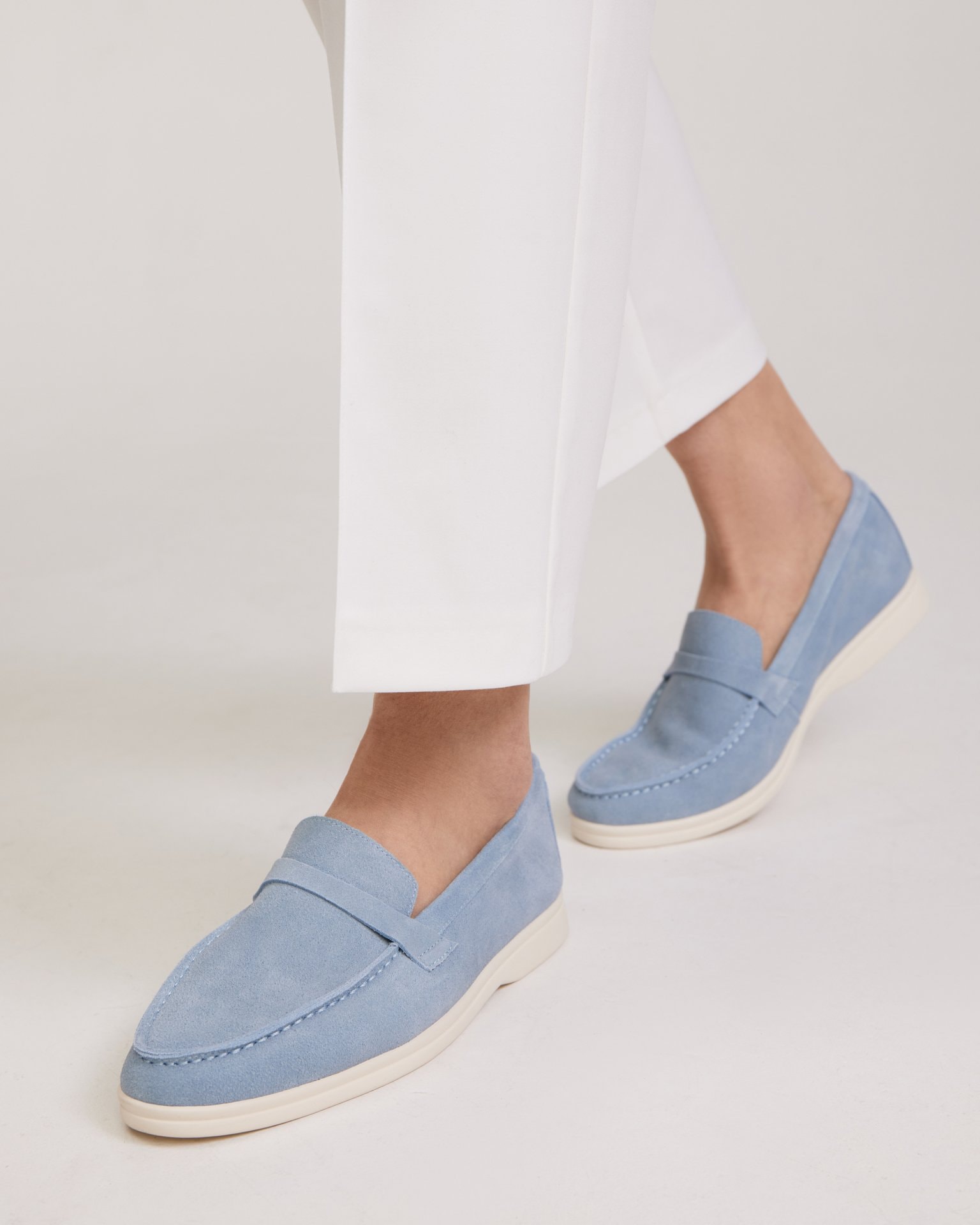 Blue loafers, Sky Blue — photo 4