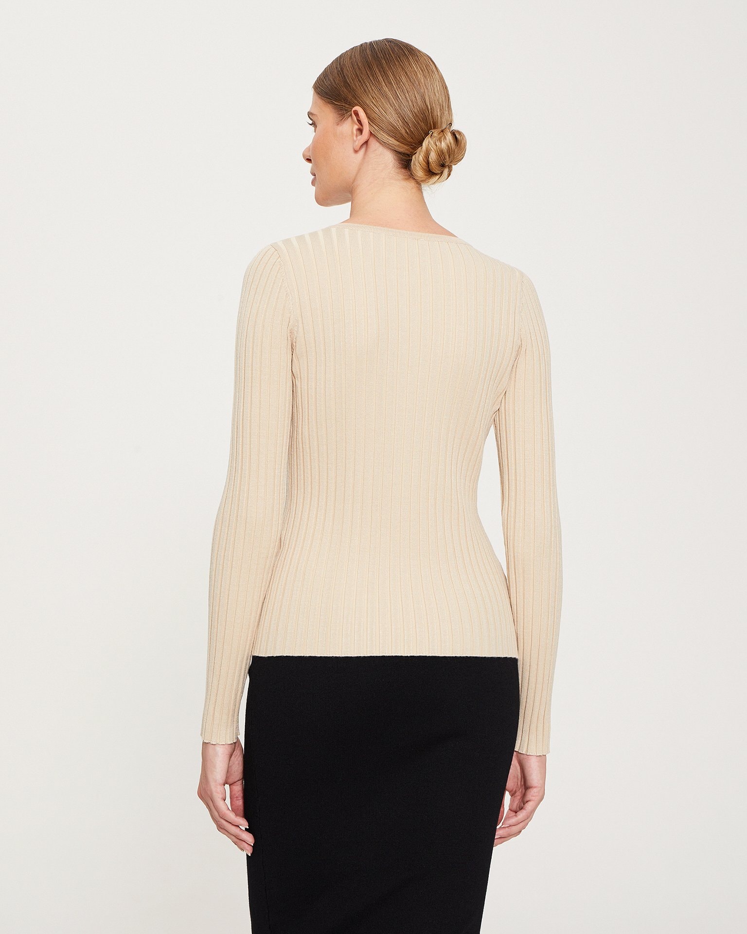 Viscose Jumper, Beige — photo 3