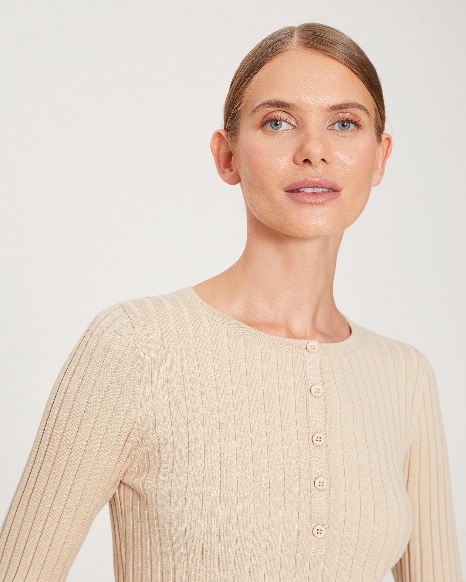 Viscose Jumper, Beige — photo 4