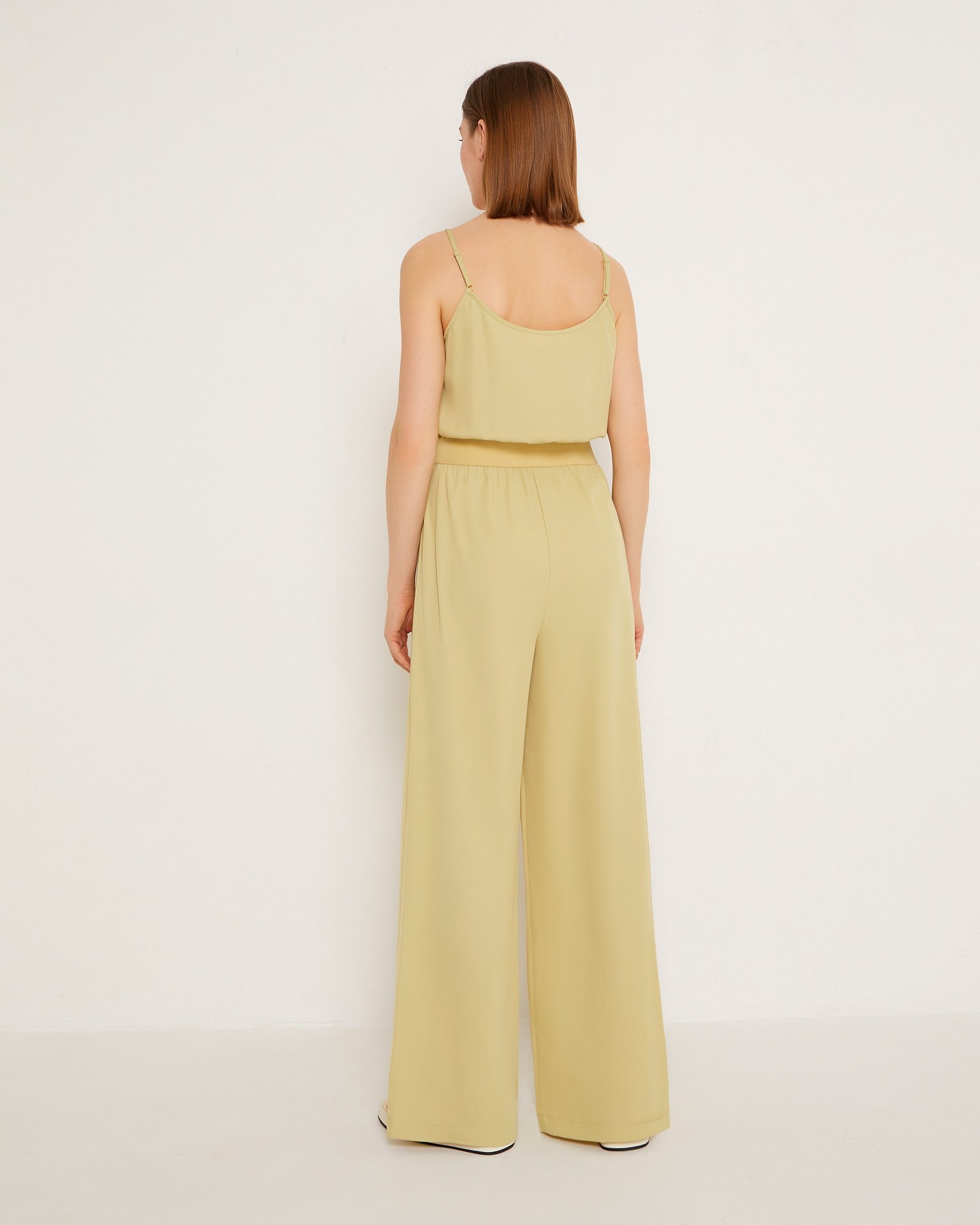 Jumpsuit with palazzo trousers, Olive — photo 3