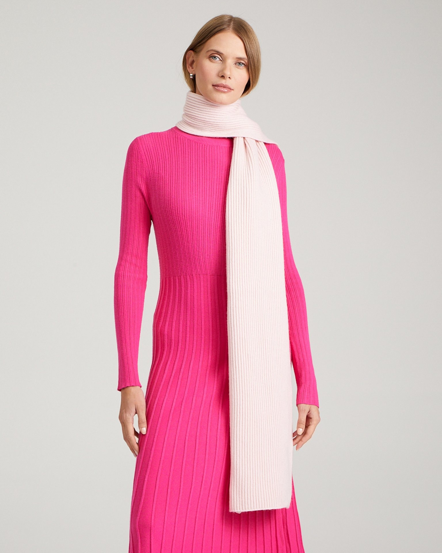 Wide scarf, Pink — photo 5
