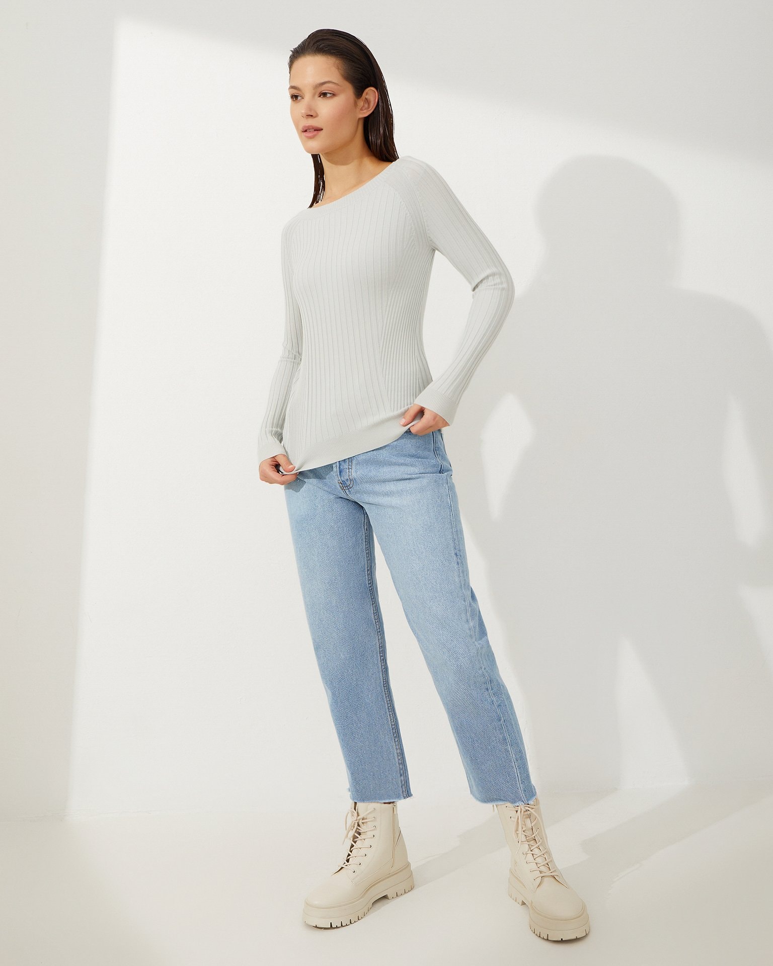 Viscose turtleneck, Mint