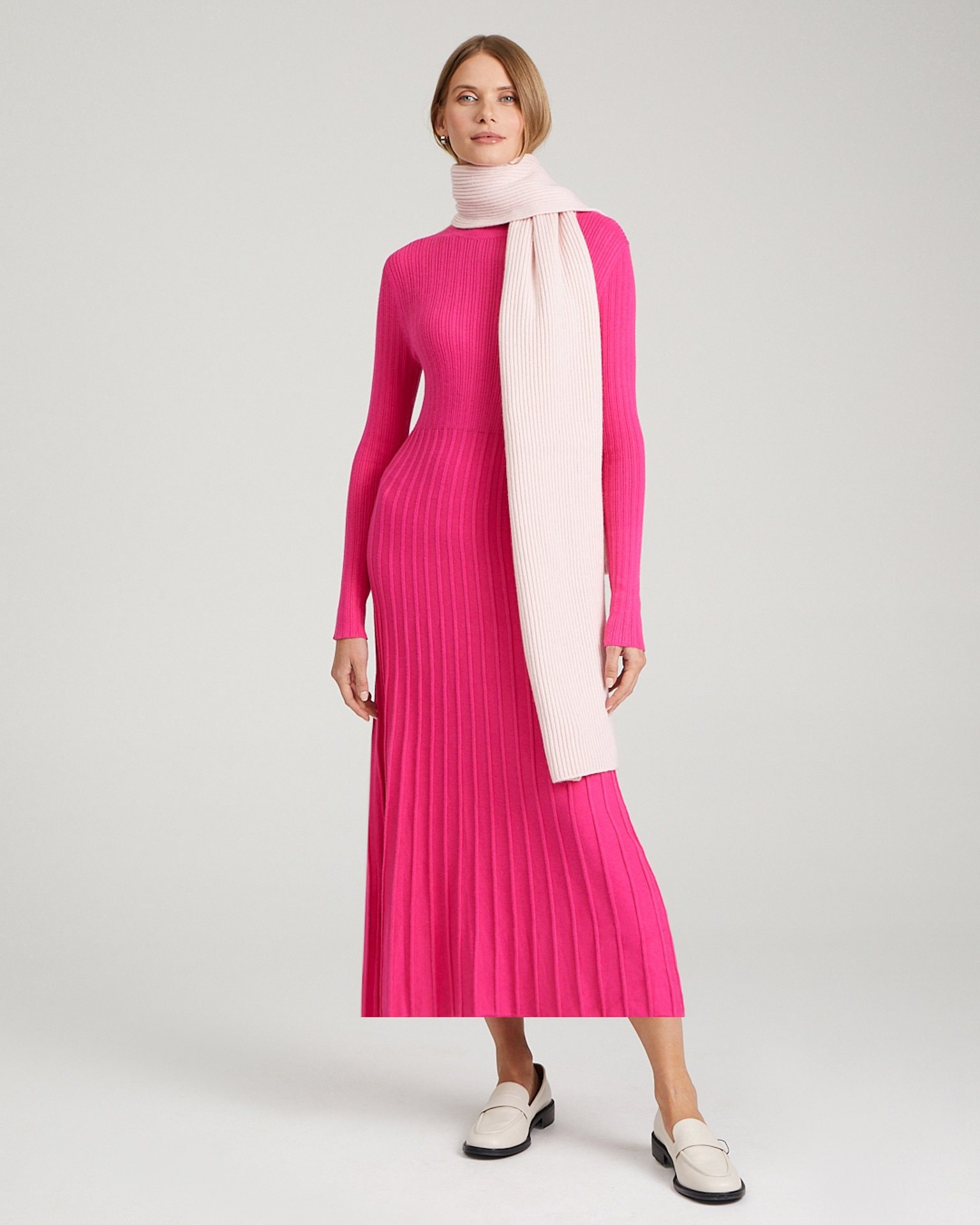 Wide scarf, Pink — photo 4