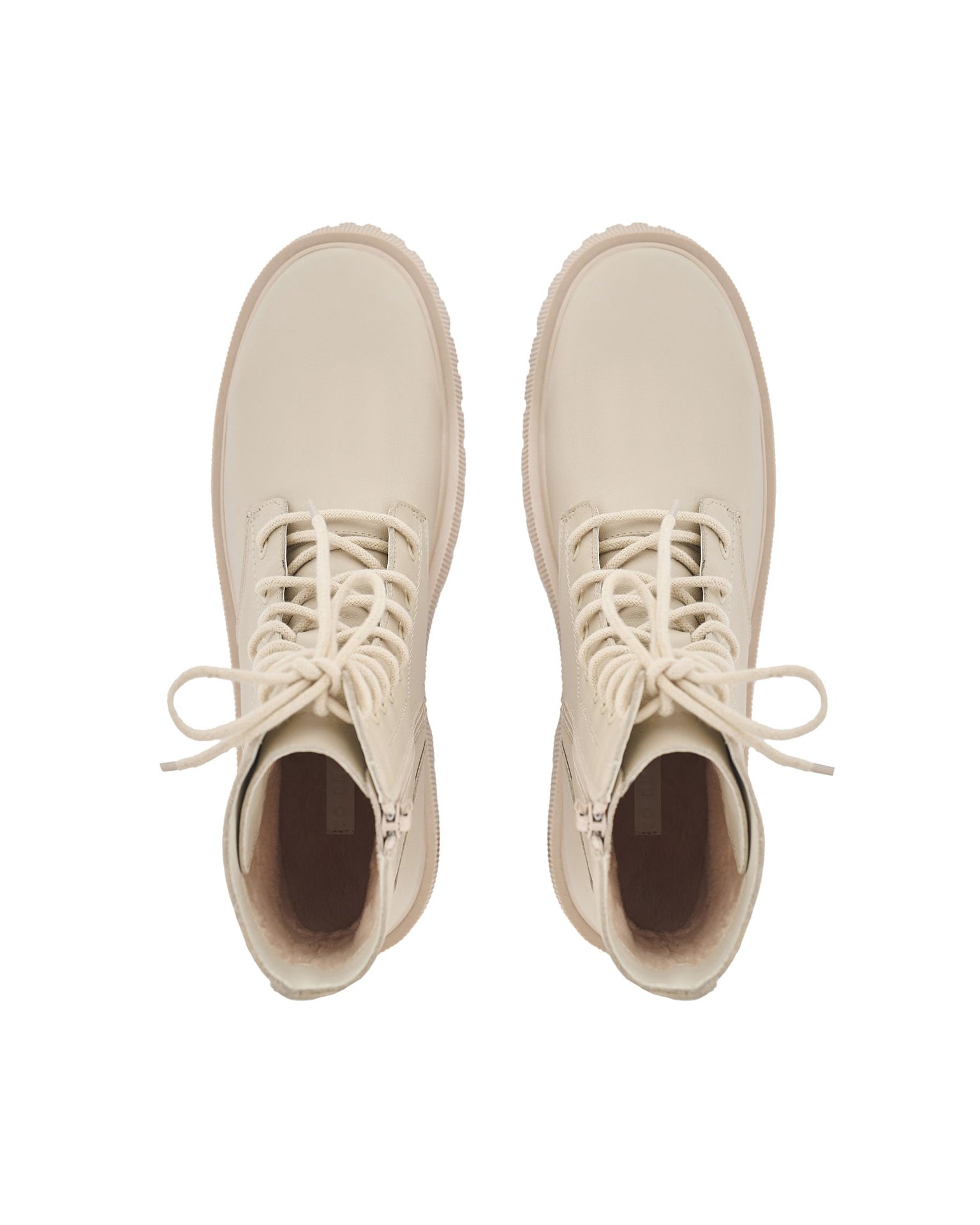 Lace-up boots, Milky — photo 2