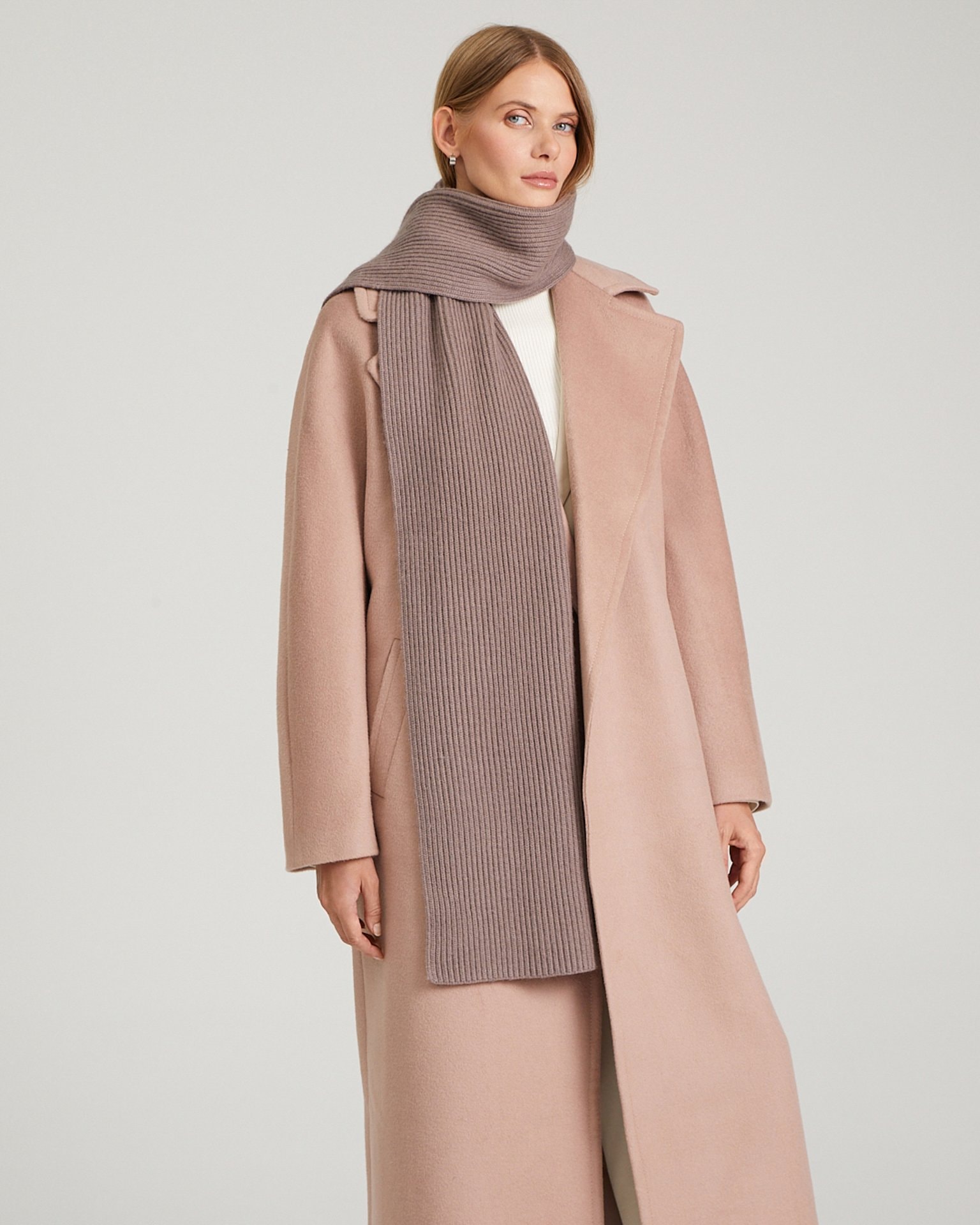 Wide scarf, Brown — photo 4