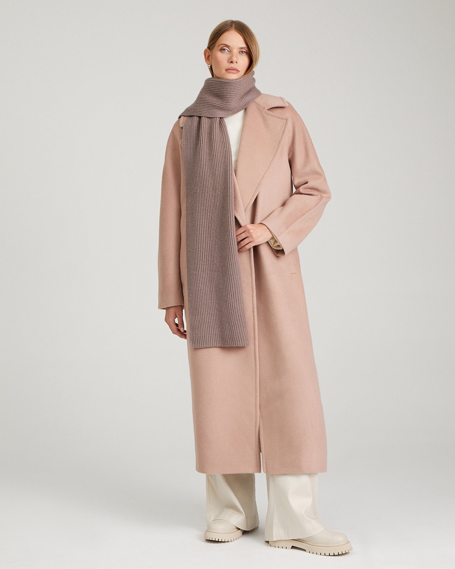 Wide scarf, Brown — photo 3