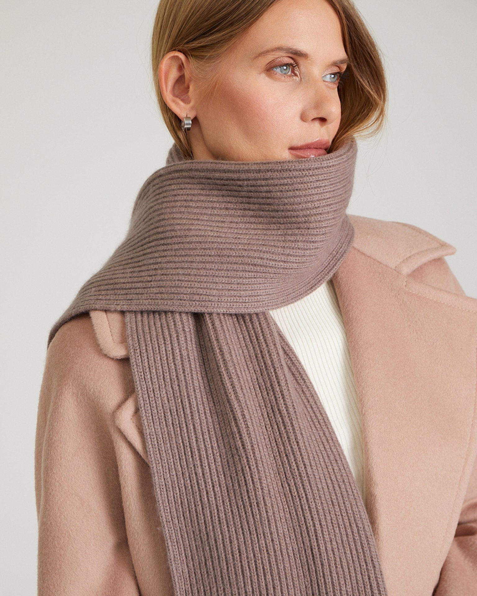 Wide scarf, Brown — photo 5