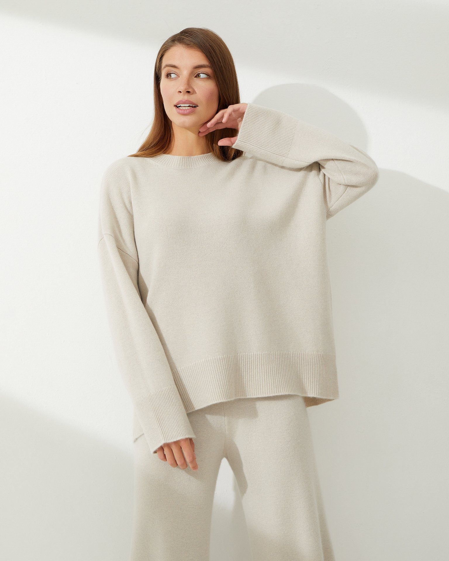 Oversize jumper, Beige