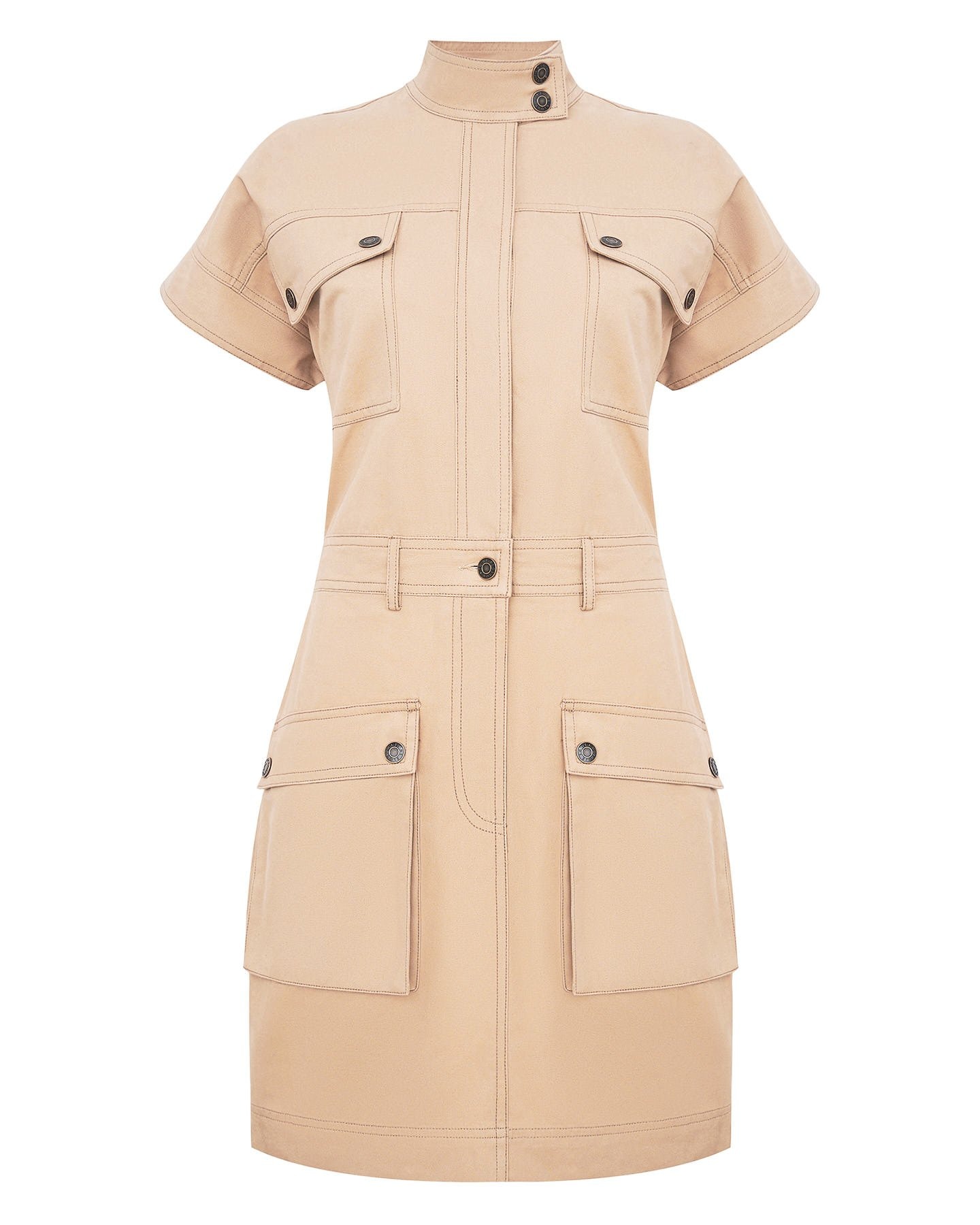 Dress with patch pockets, Sand — photo 7