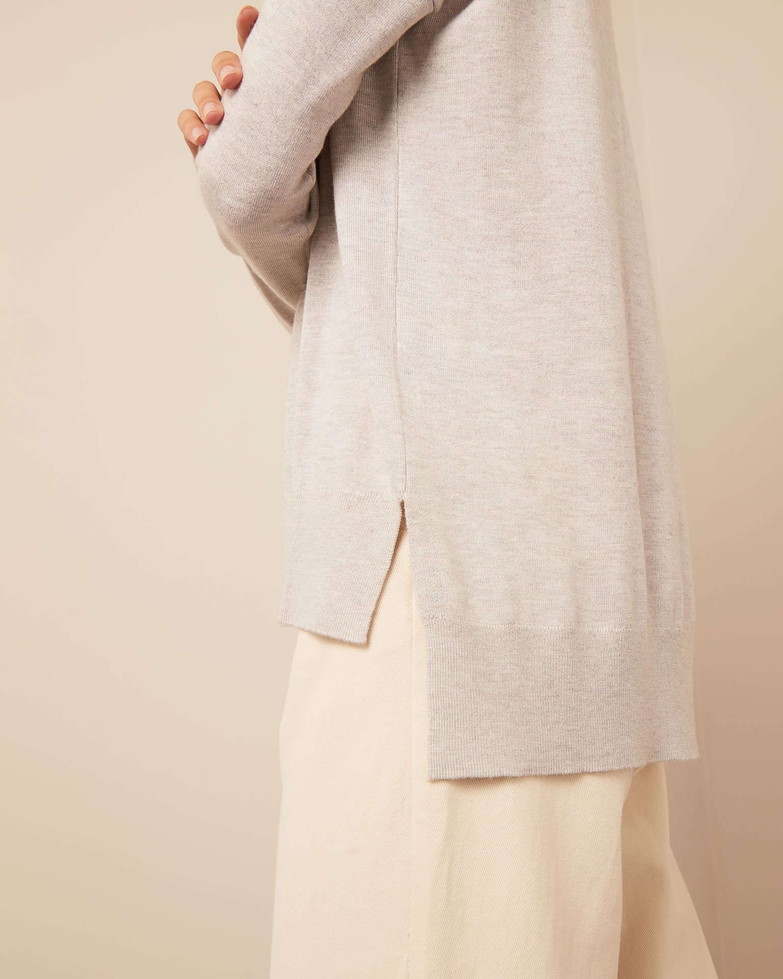 Fine-knit jumper, Grey — photo 4