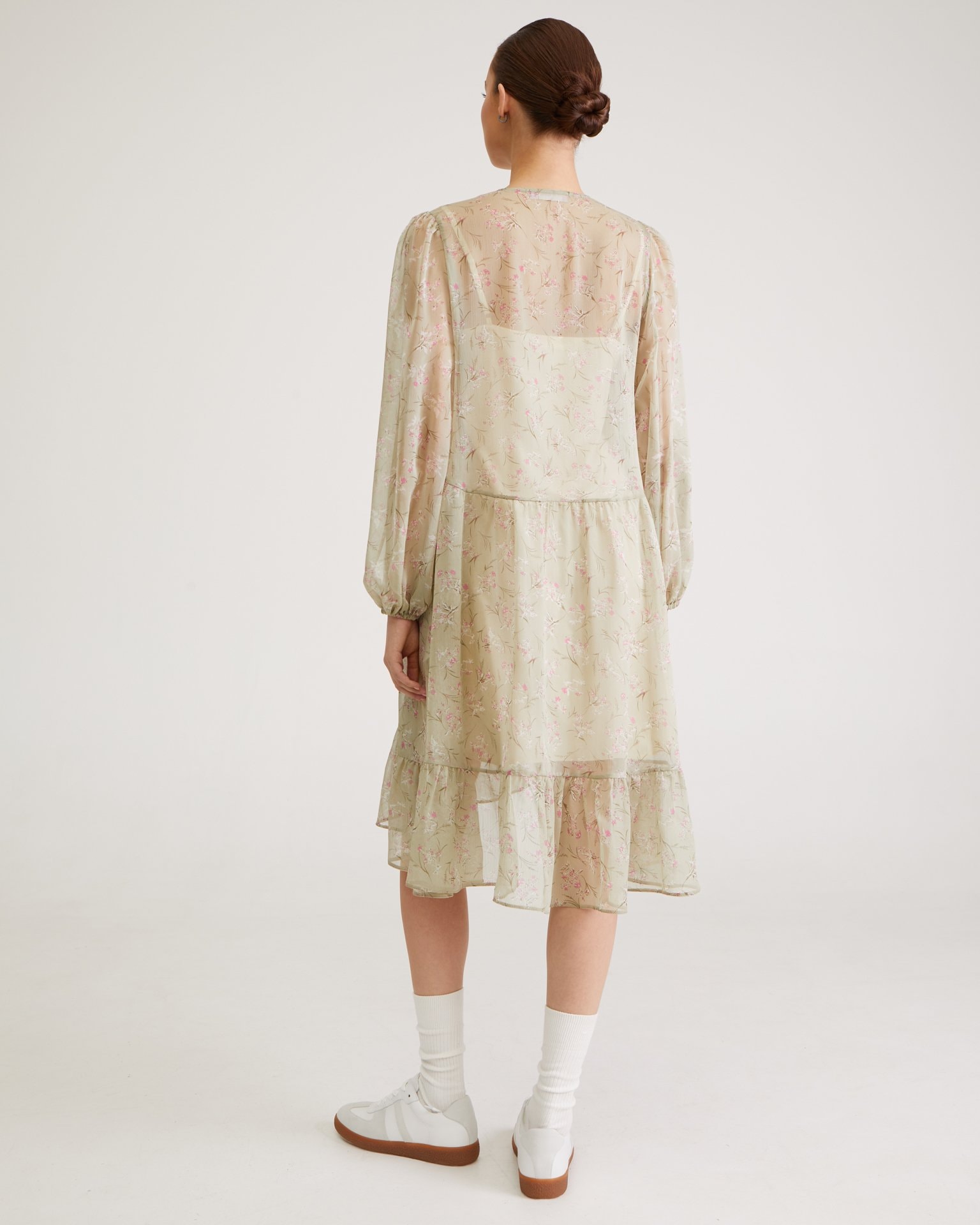 Chiffon dress, Green — photo 3