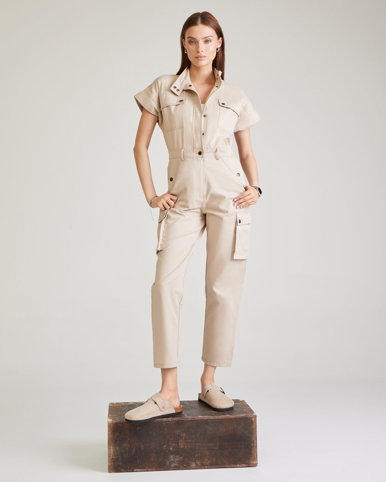 Beige jumpsuit, Beige