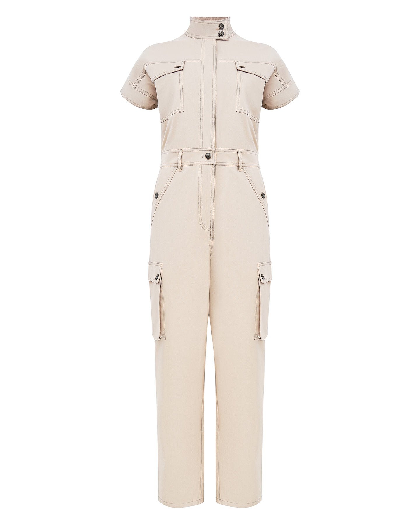 Beige jumpsuit, Beige — photo 8