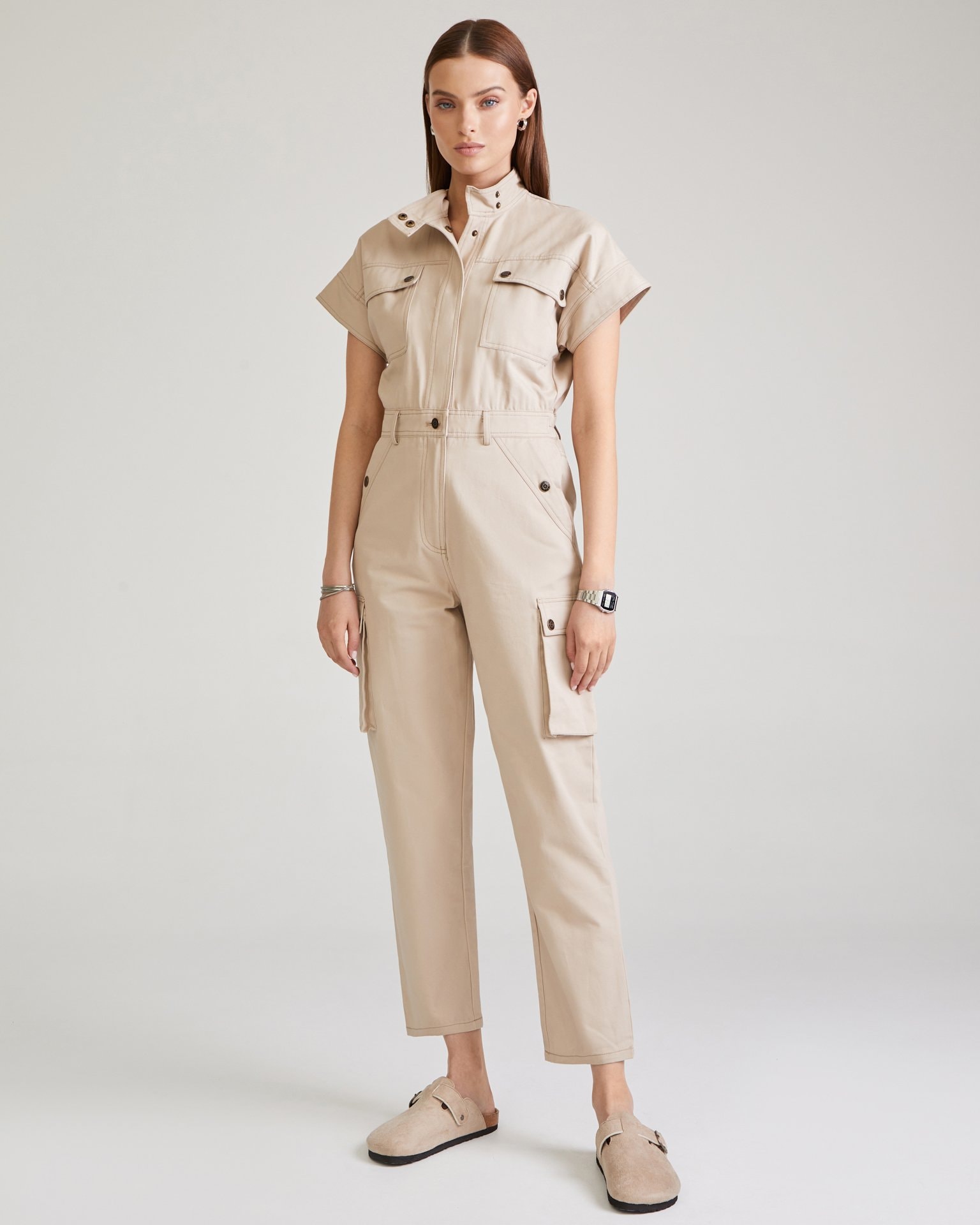 Beige jumpsuit, Beige — photo 2