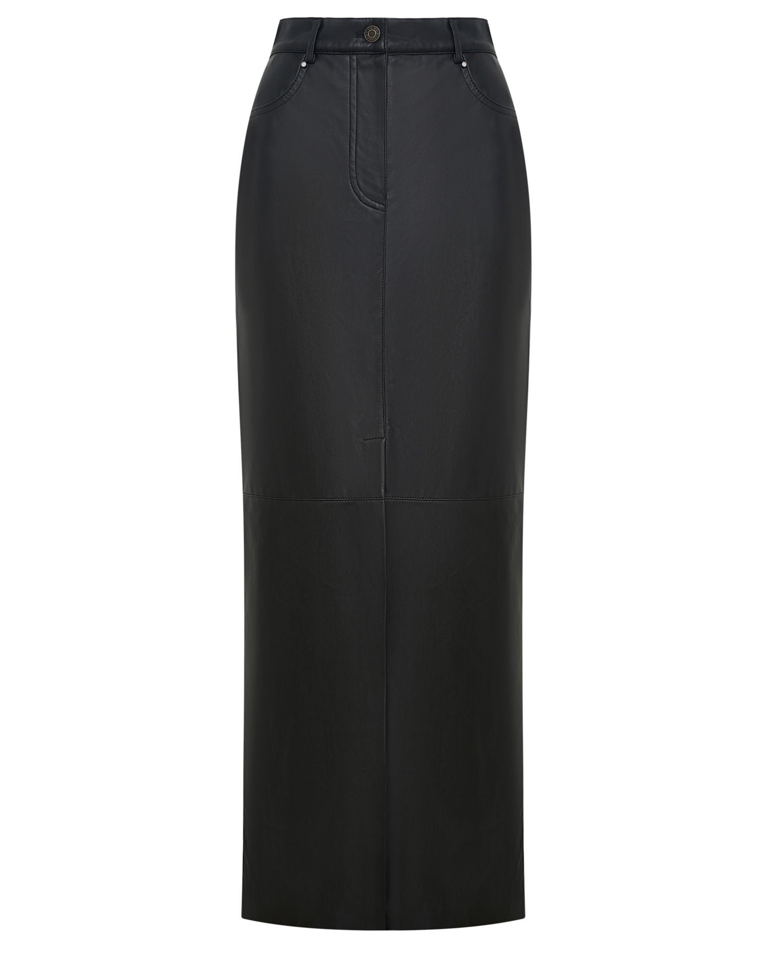Eco-Leather Skirt, Black — photo 8