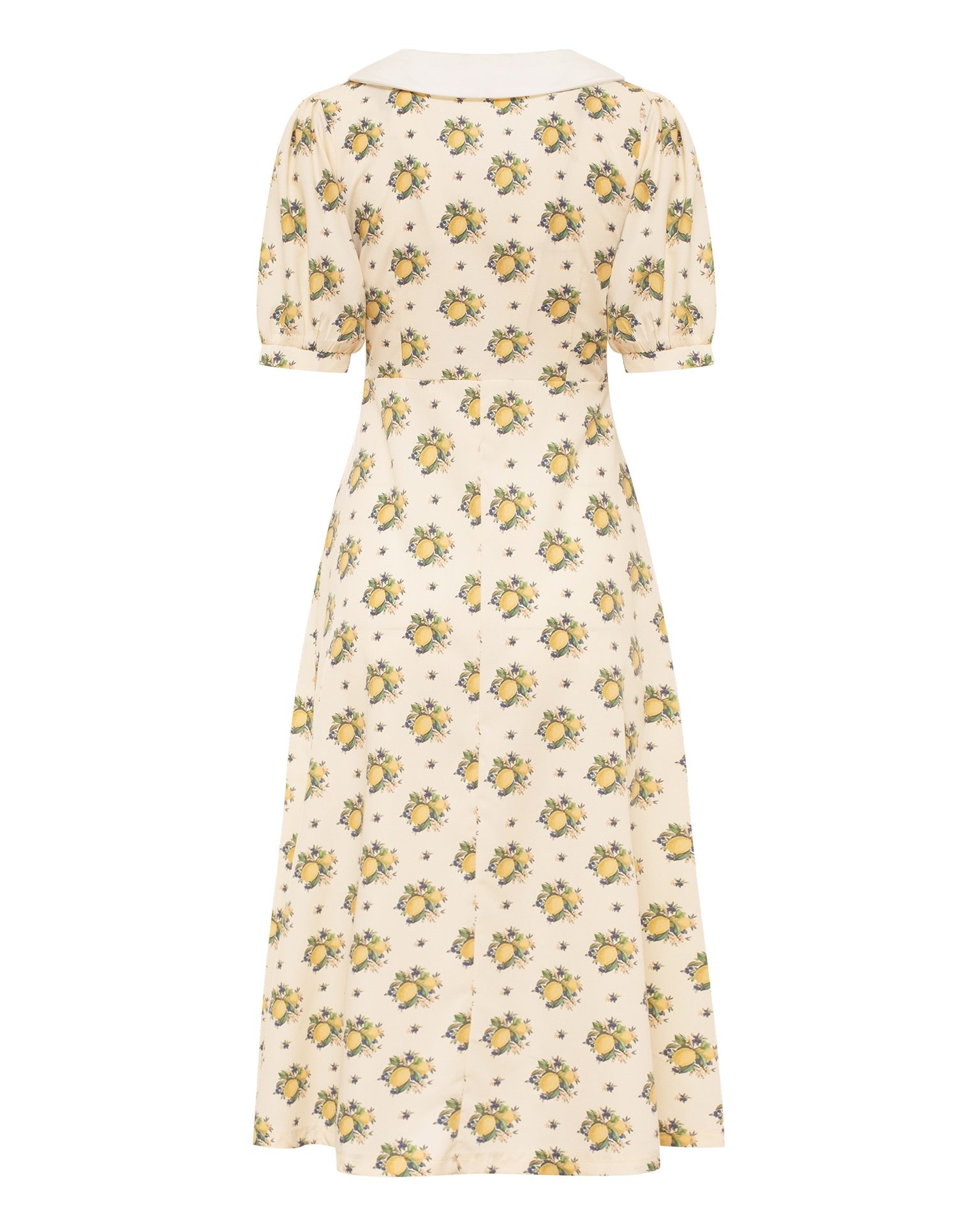 Dress with lemon print, Light Beige — photo 9