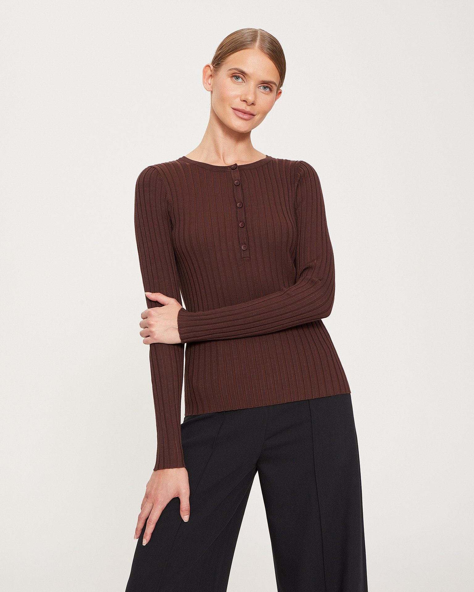 Long-sleeved jumper, Brown — photo 3