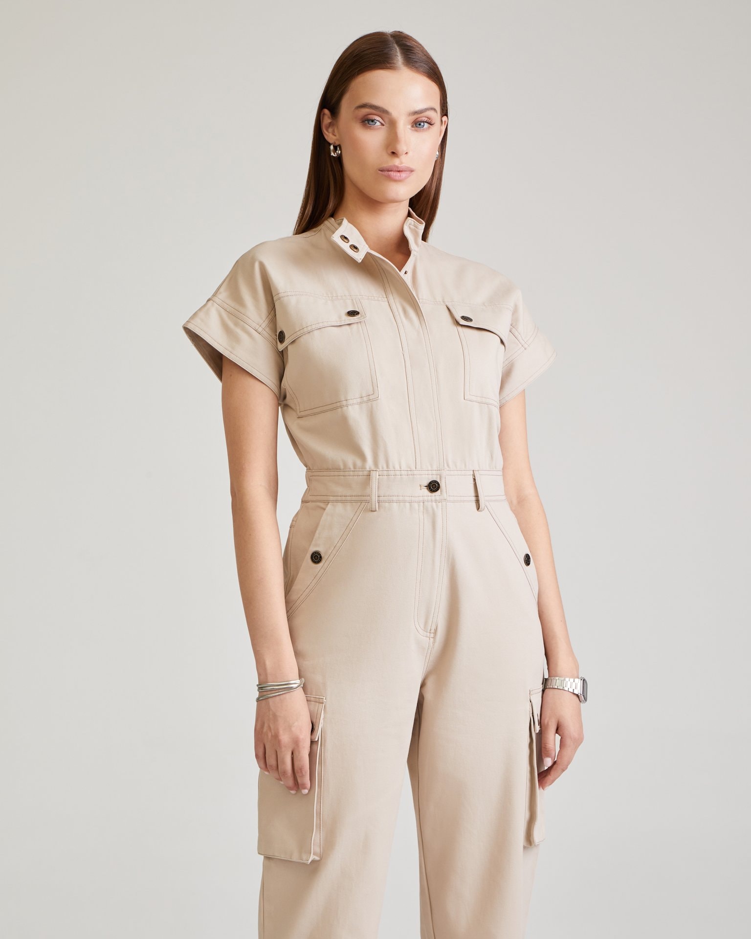 Beige jumpsuit, Beige — photo 5