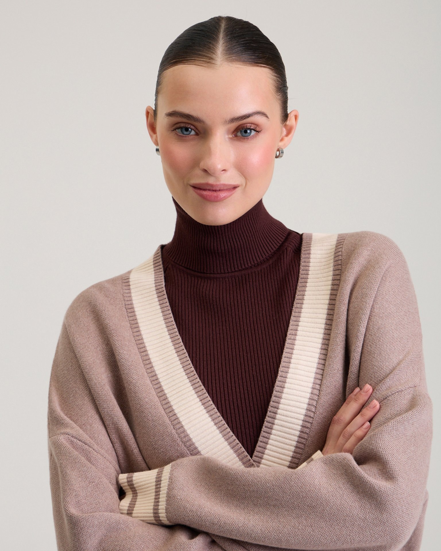 Cotton cardigan, Brown — photo 8