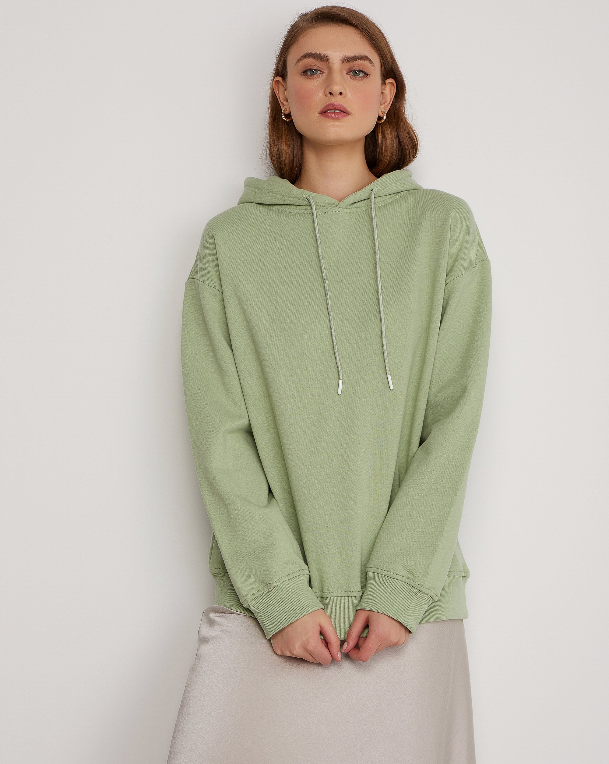 Voluminous hoodie, Green