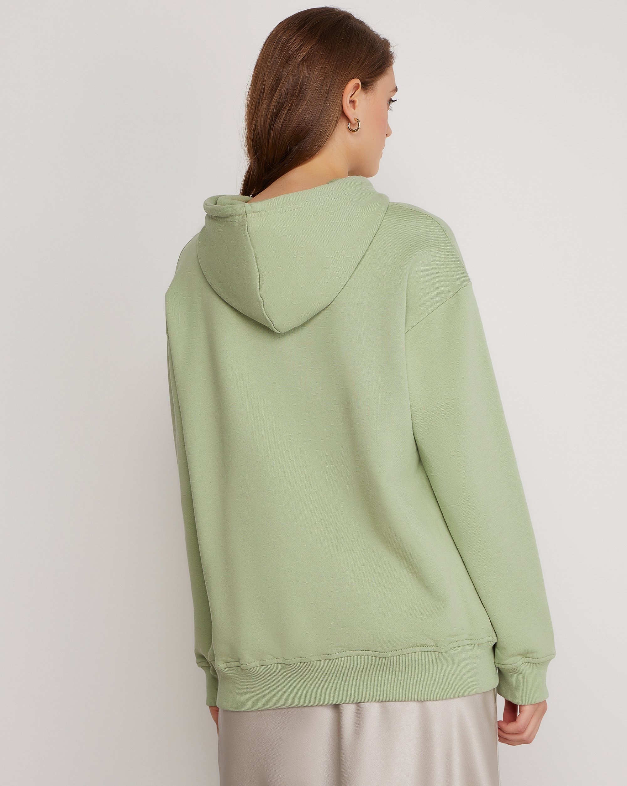 Voluminous hoodie, Green — photo 3