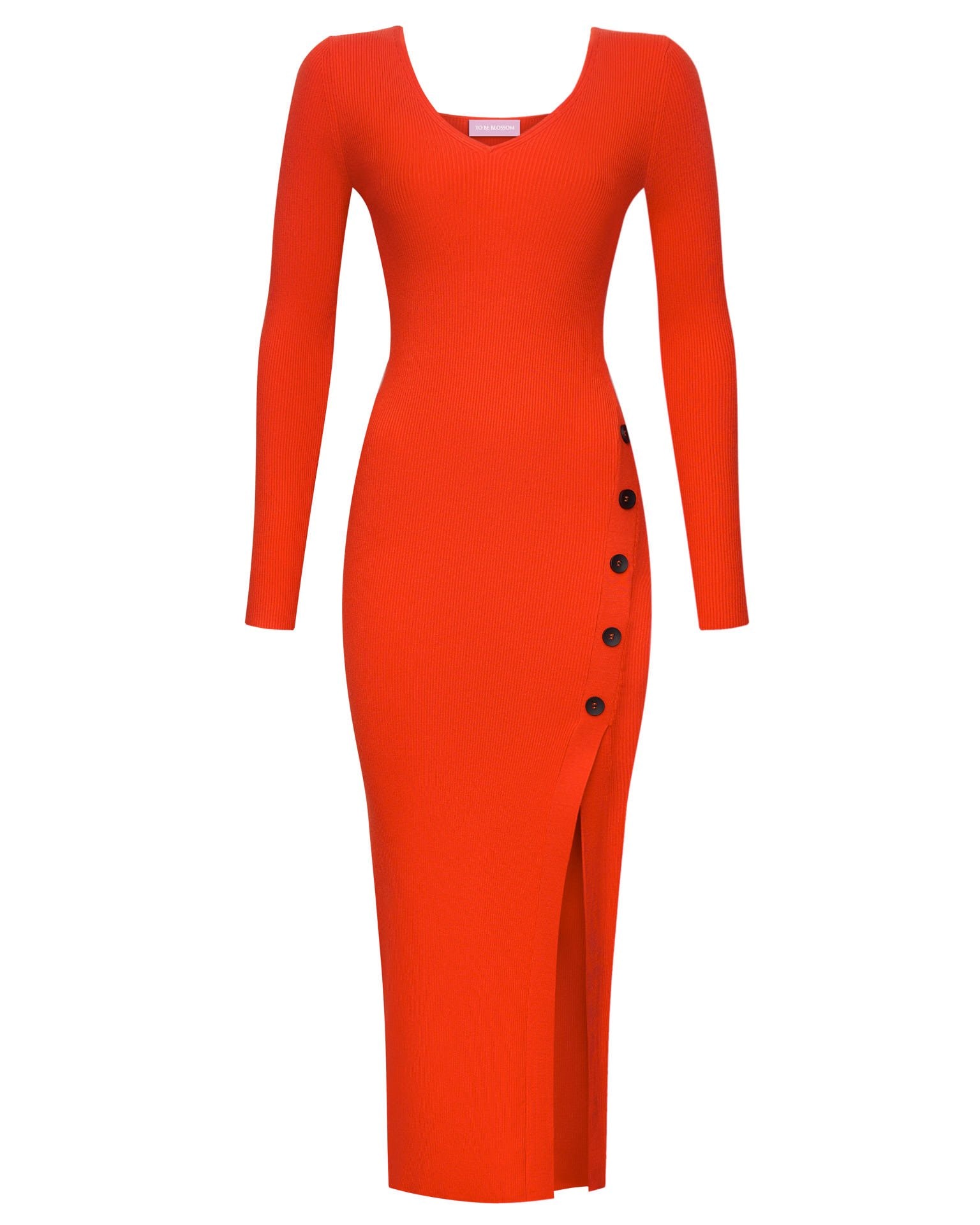 Viscose midi dress, Orange — photo 2