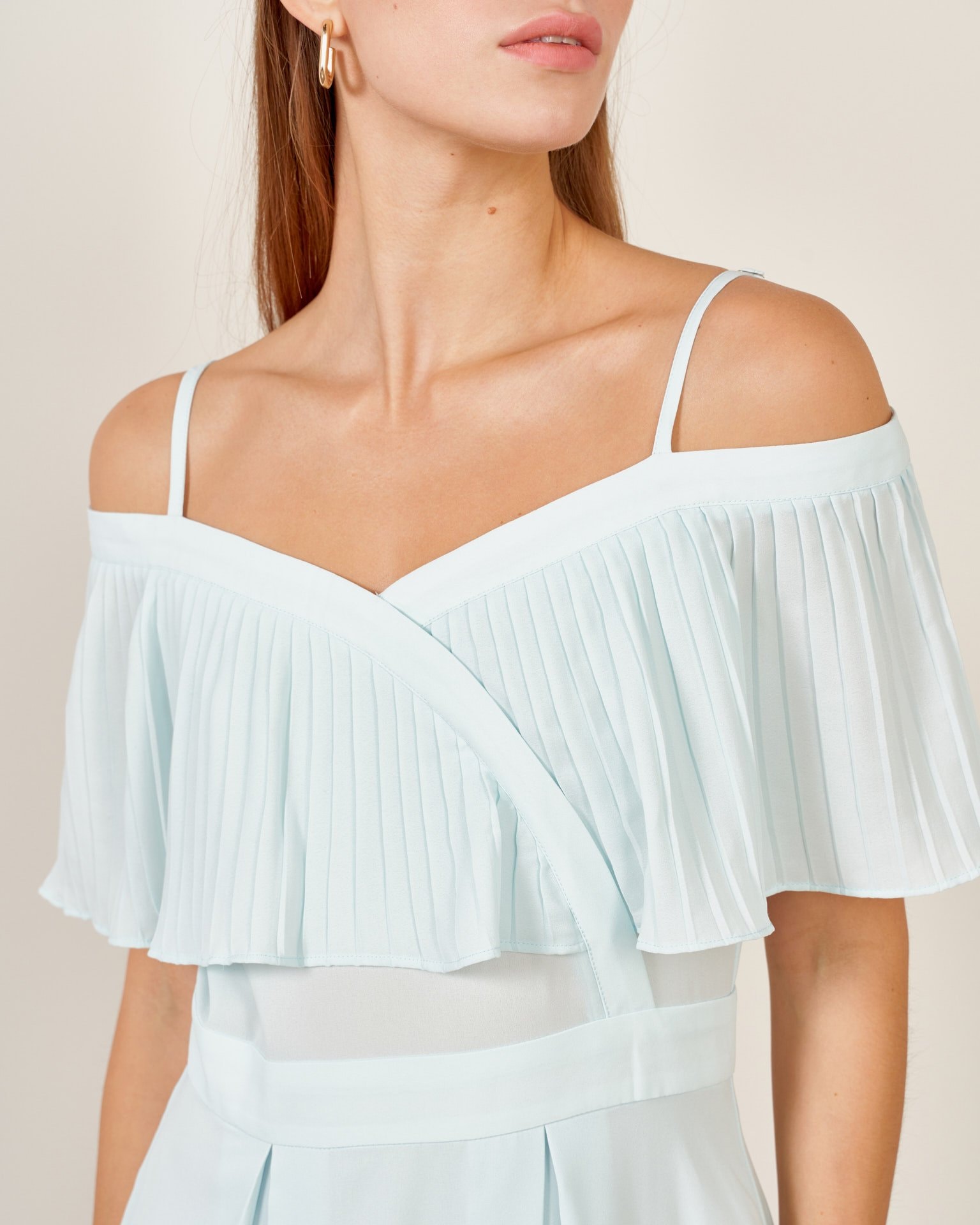 Dress in fluid fabric, Mint — photo 5