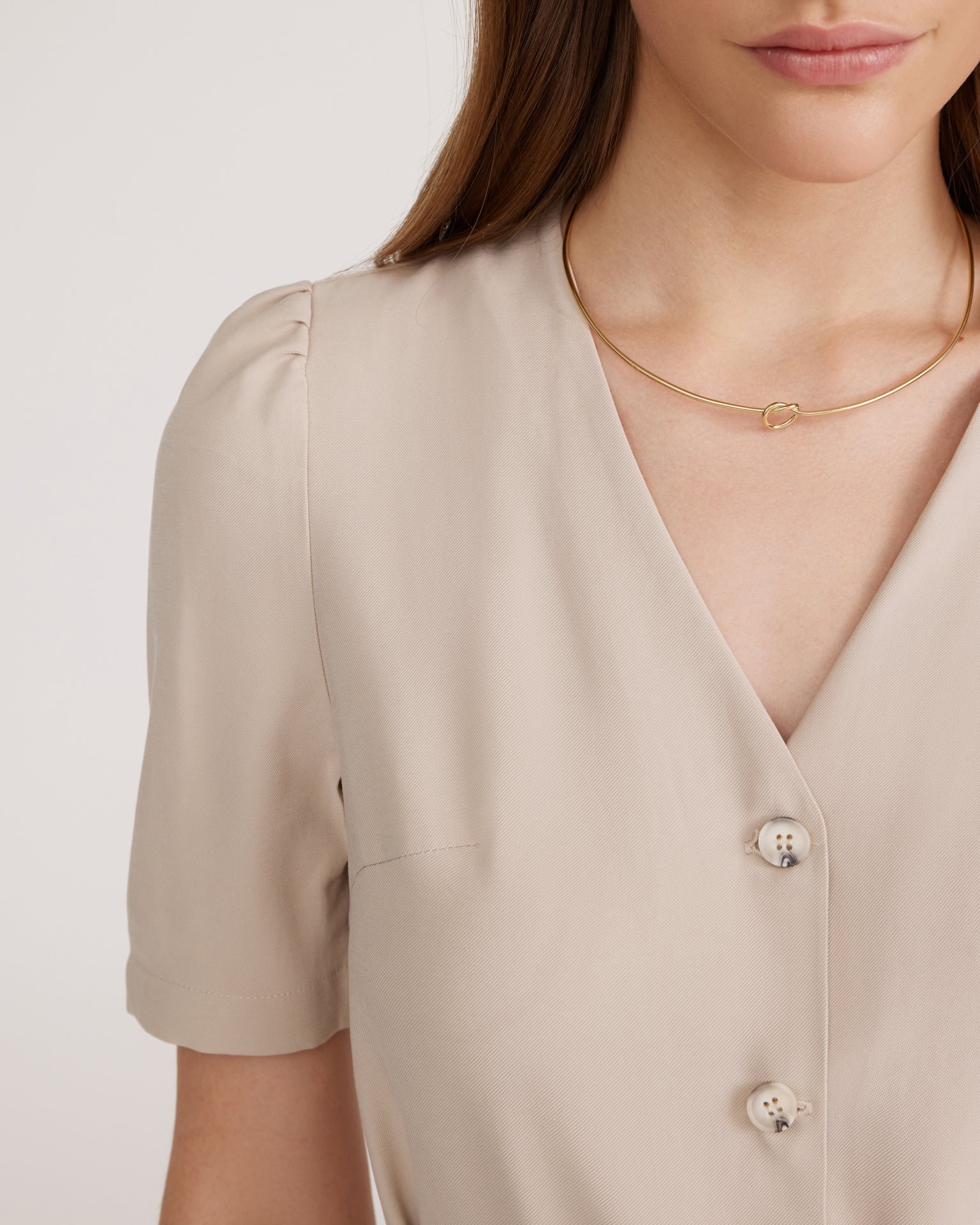 Cream-coloured dress, Beige — photo 5