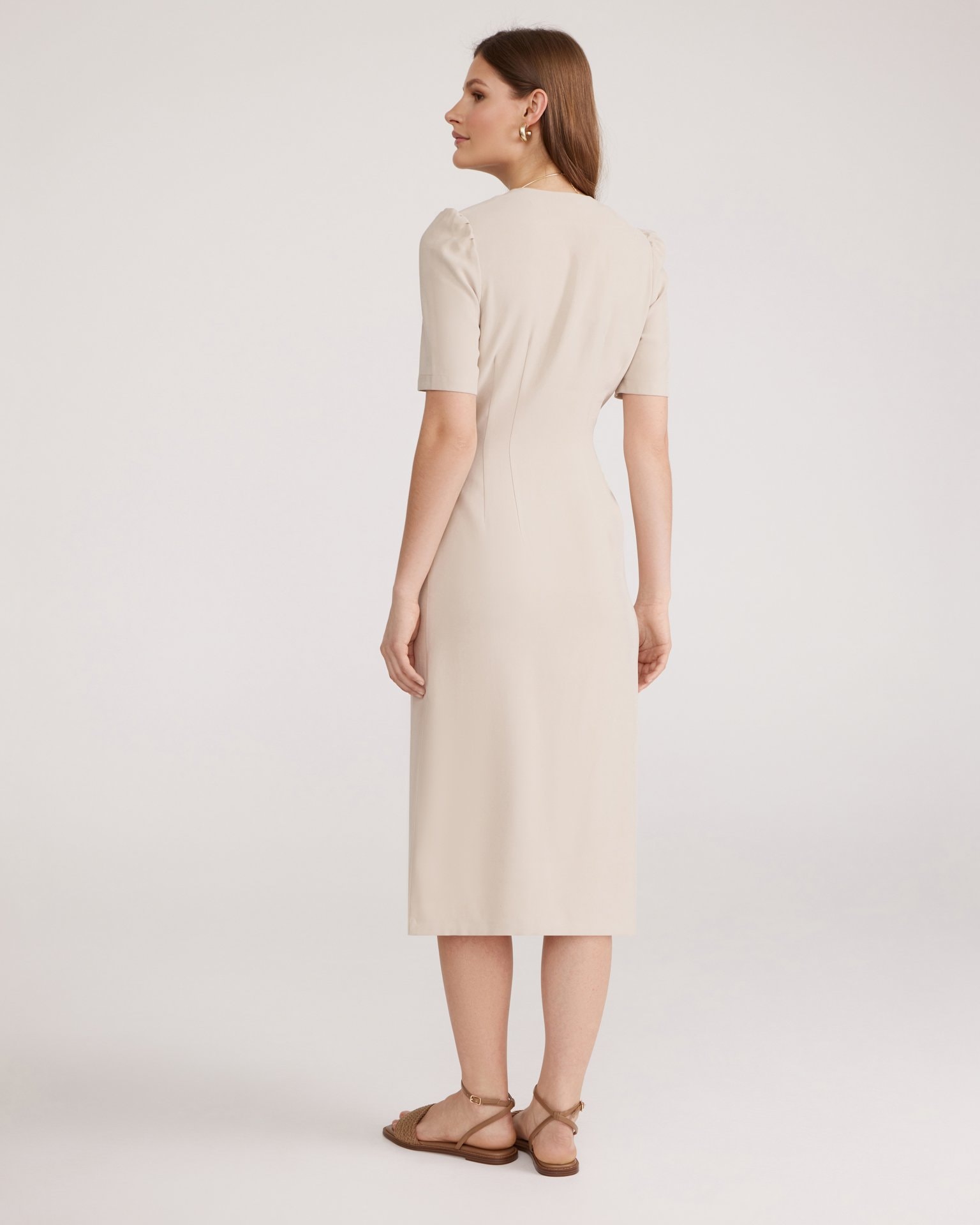 Cream-coloured dress, Beige — photo 3