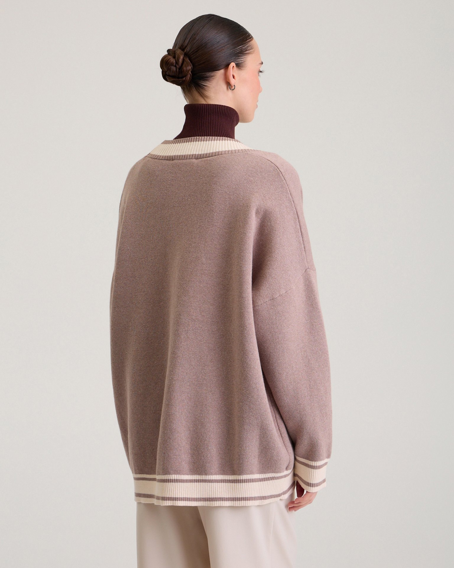 Cotton cardigan, Brown — photo 6