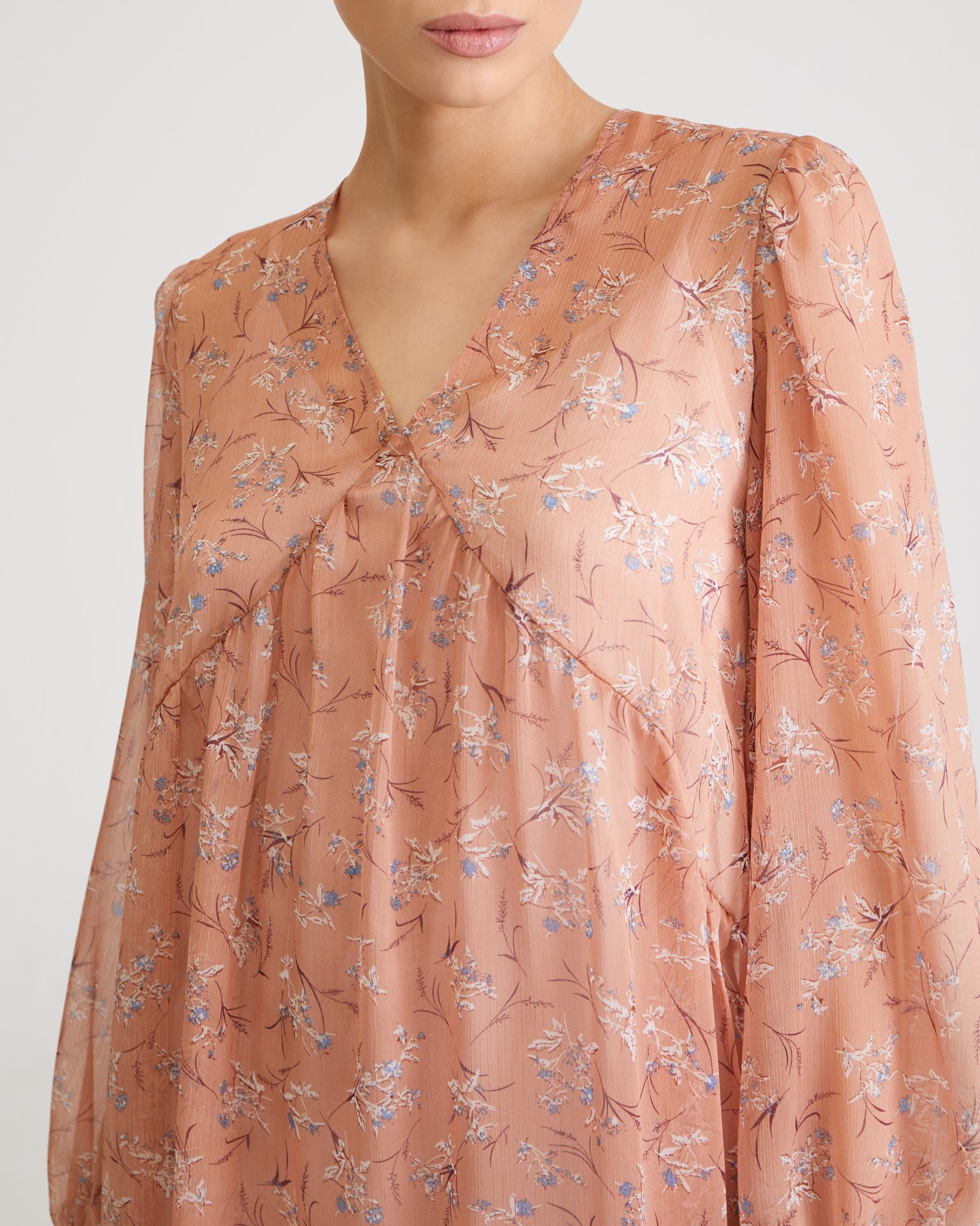 Dress with a high waist, Brown — photo 6