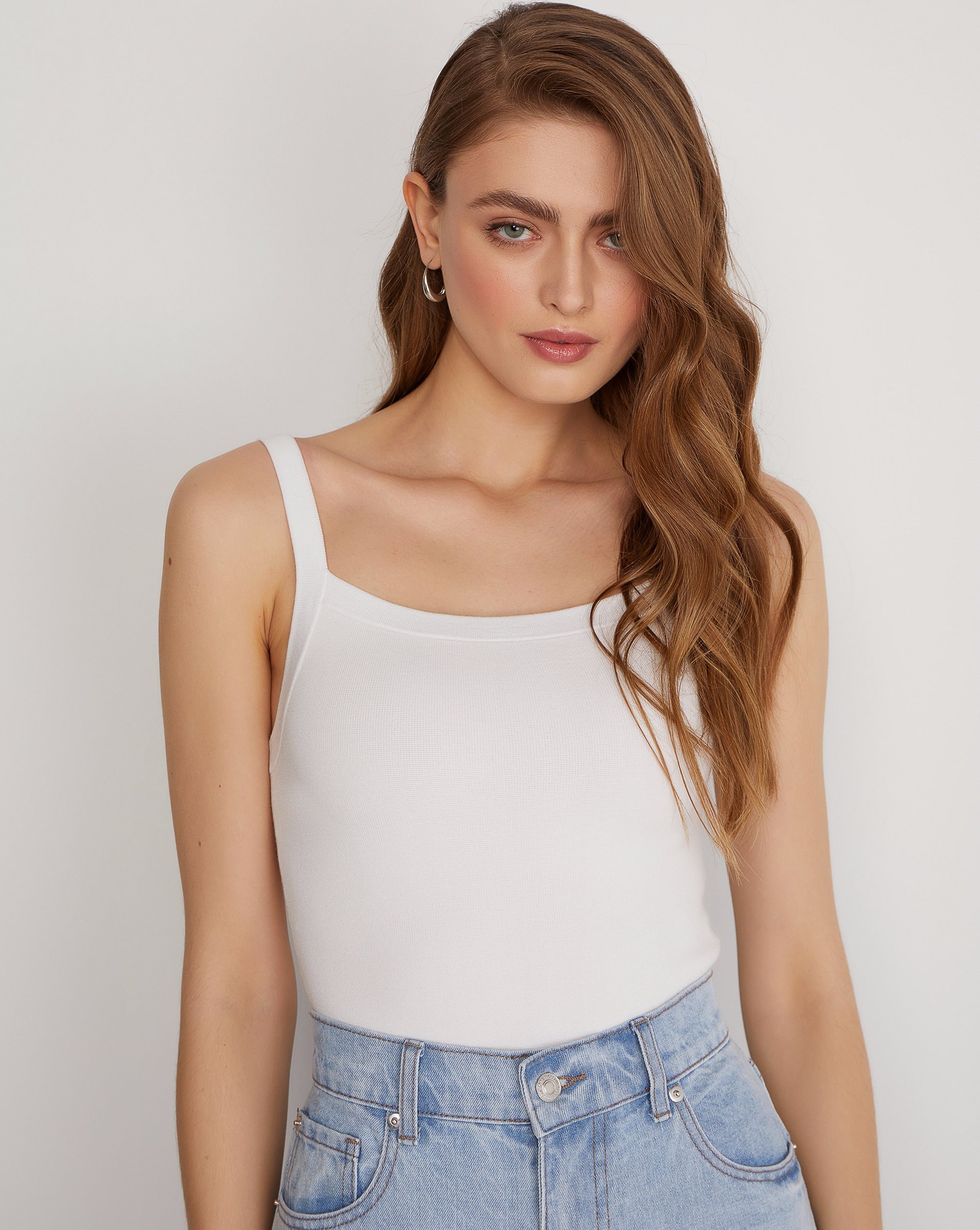 White strappy bodysuit, White — photo 5